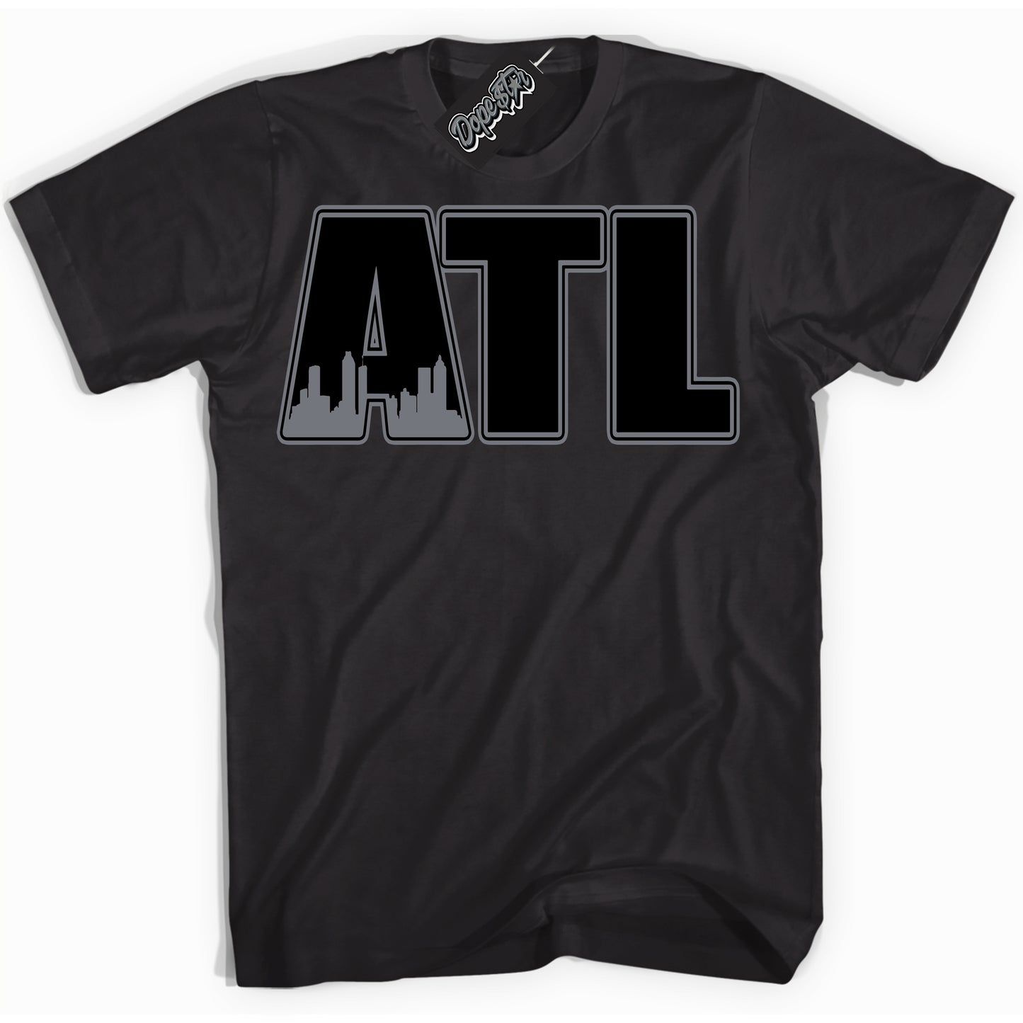 Cool Black Shirt with “Atlanta” design that perfectly matches the Barons 12s Jordans.