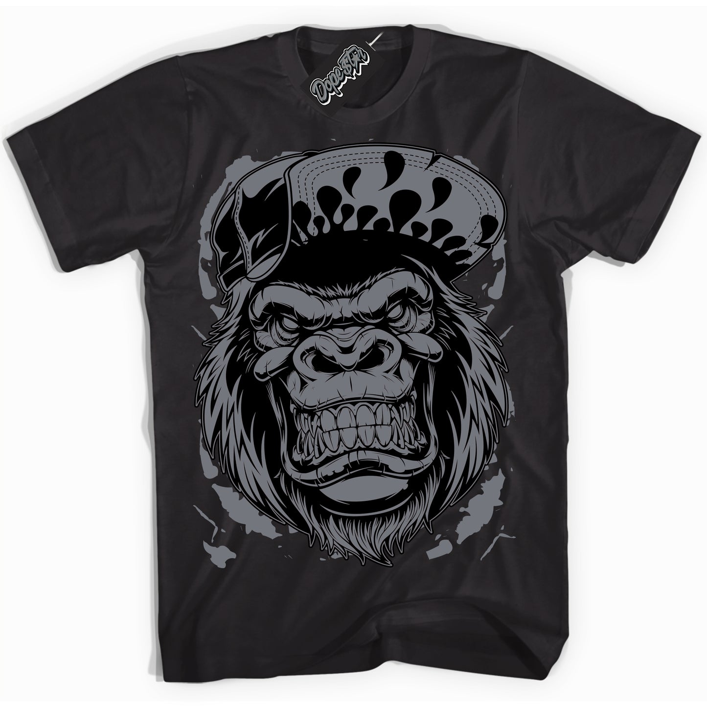 Cool Black Shirt with “Gorilla Beast” design that perfectly matches the Barons 12s Jordans.