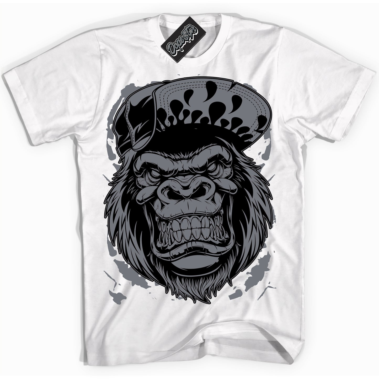 Cool White Shirt with “Gorilla Beast” design that perfectly matches the Barons 12s Jordans.