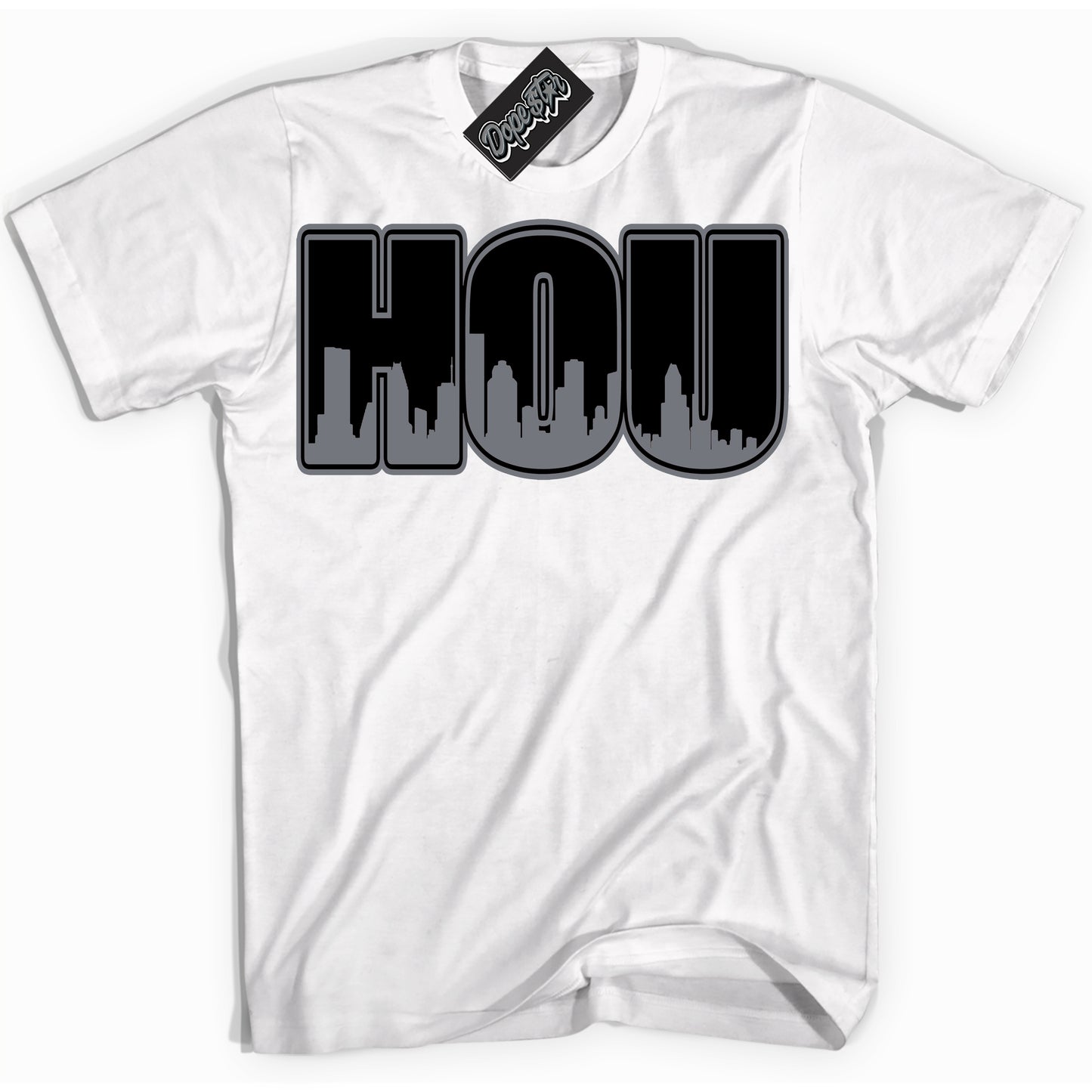 Cool White Shirt with “Houston” design that perfectly matches the Barons 12s Jordans.