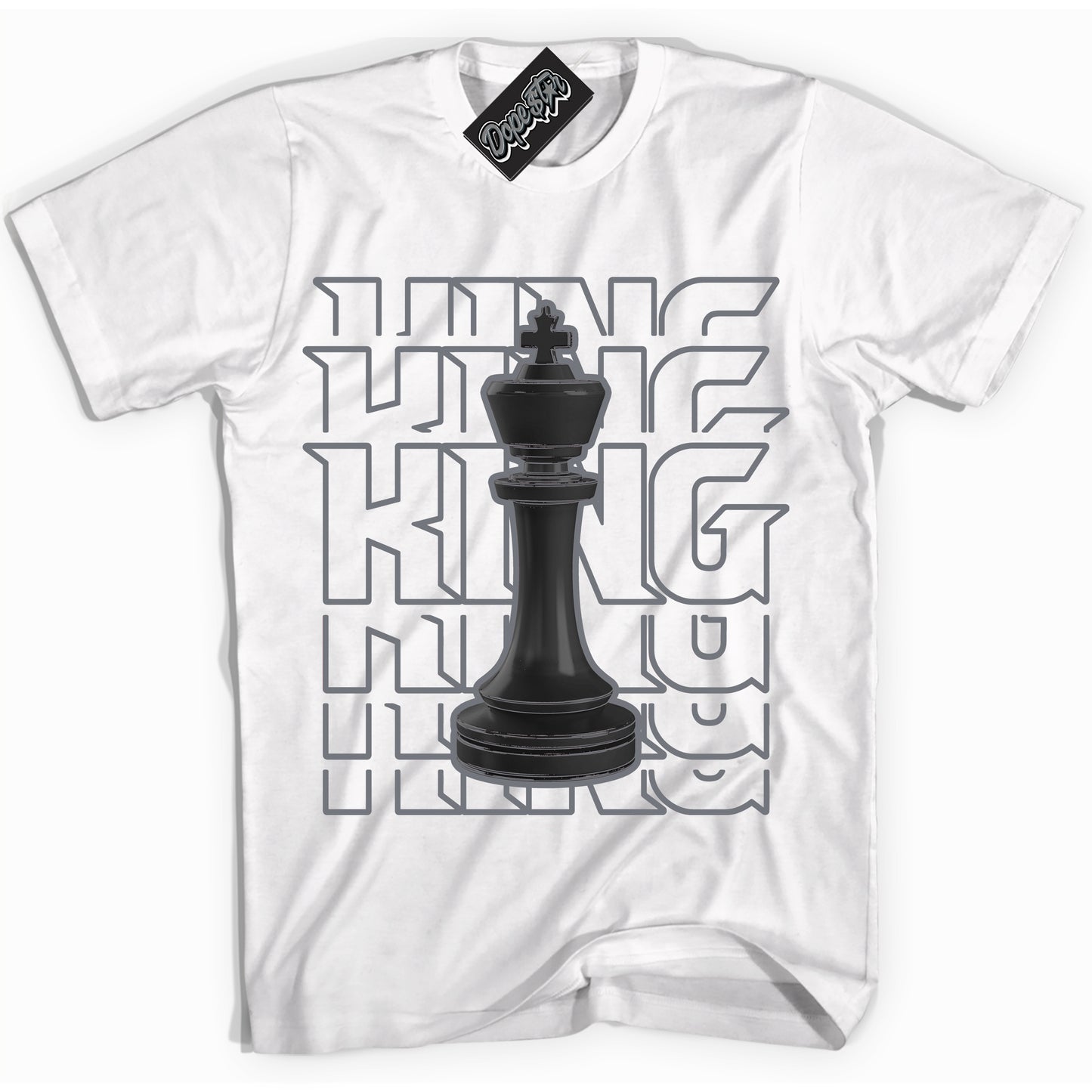 Cool White Shirt with “King Chess” design that perfectly matches the Barons 12s Jordans.