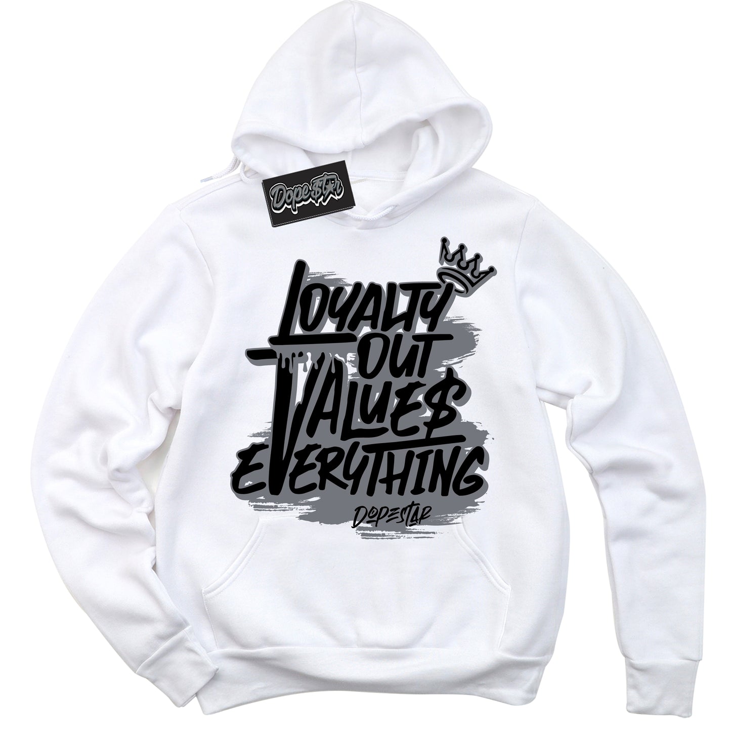 Cool White Hoodie with “Rags To Riches” design that Perfectly Matches Barons 12s Jordans.