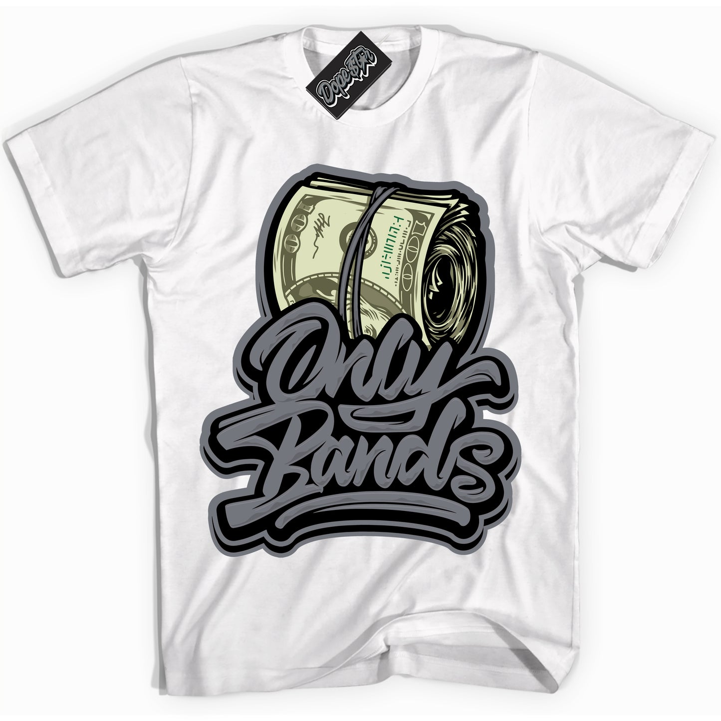 Cool White Shirt with “Only Bands” design that perfectly matches the Barons 12s Jordans.