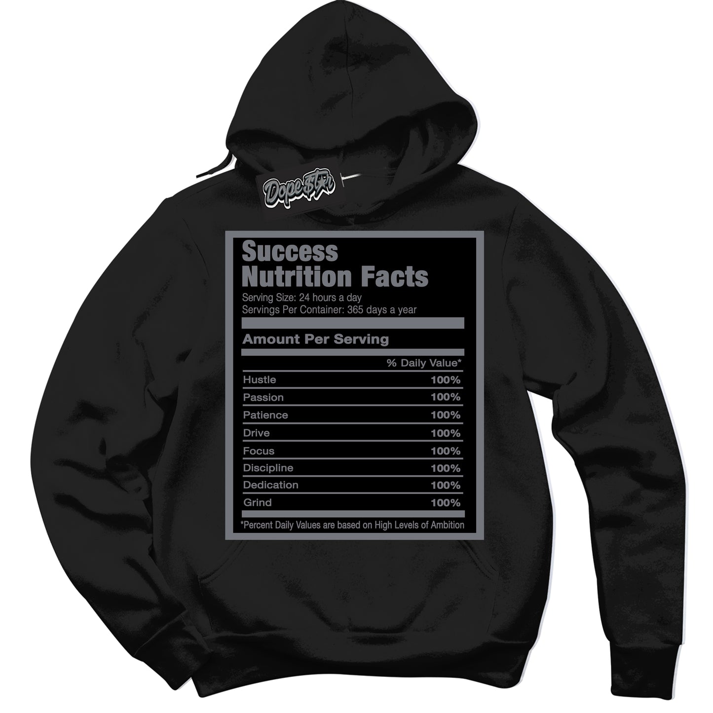 Cool Black Hoodie with “Success Nutrition” design that Perfectly Matches Barons 12s Jordans.