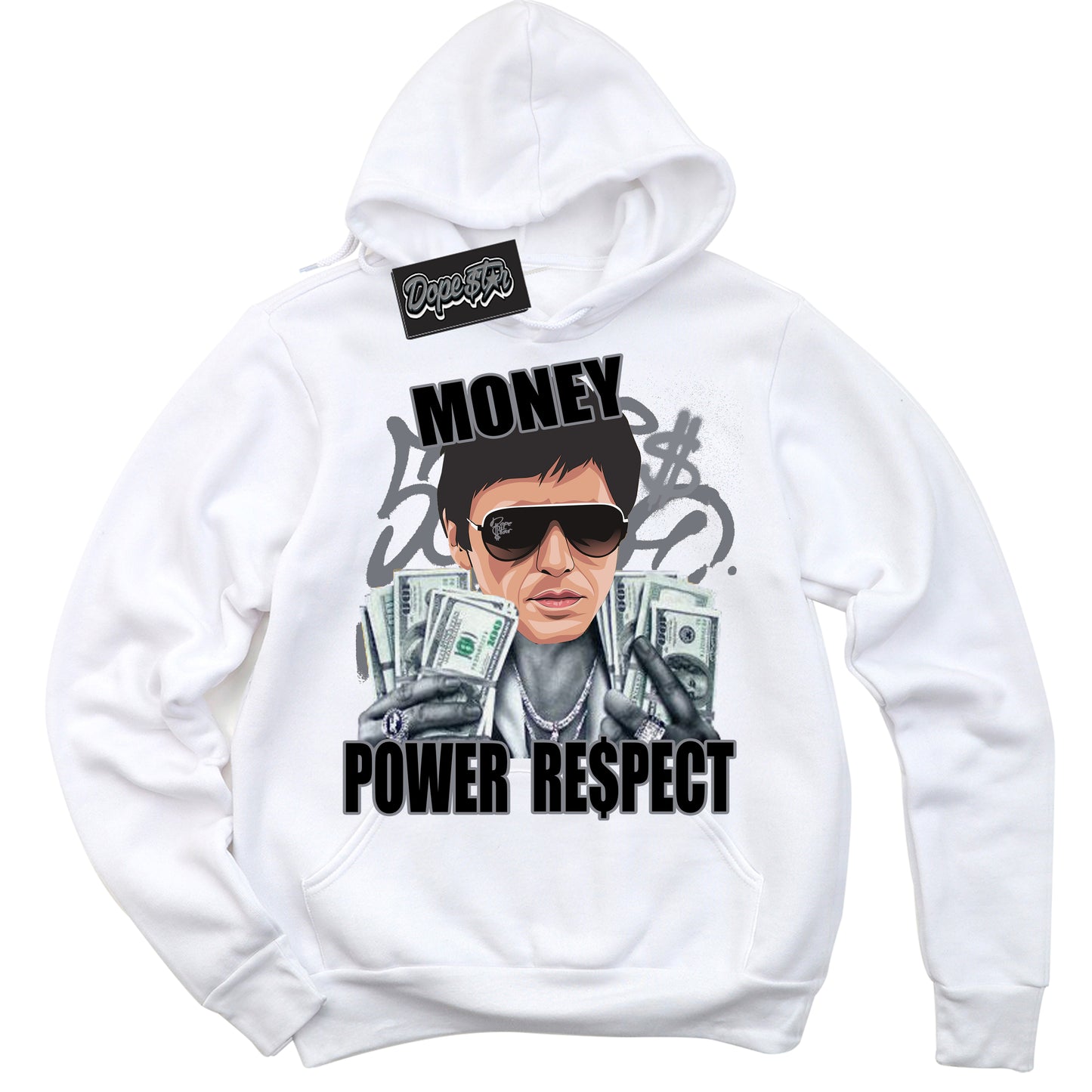 Cool White Hoodie with “Tony Montana” design that Perfectly Matches Barons 12s Jordans.