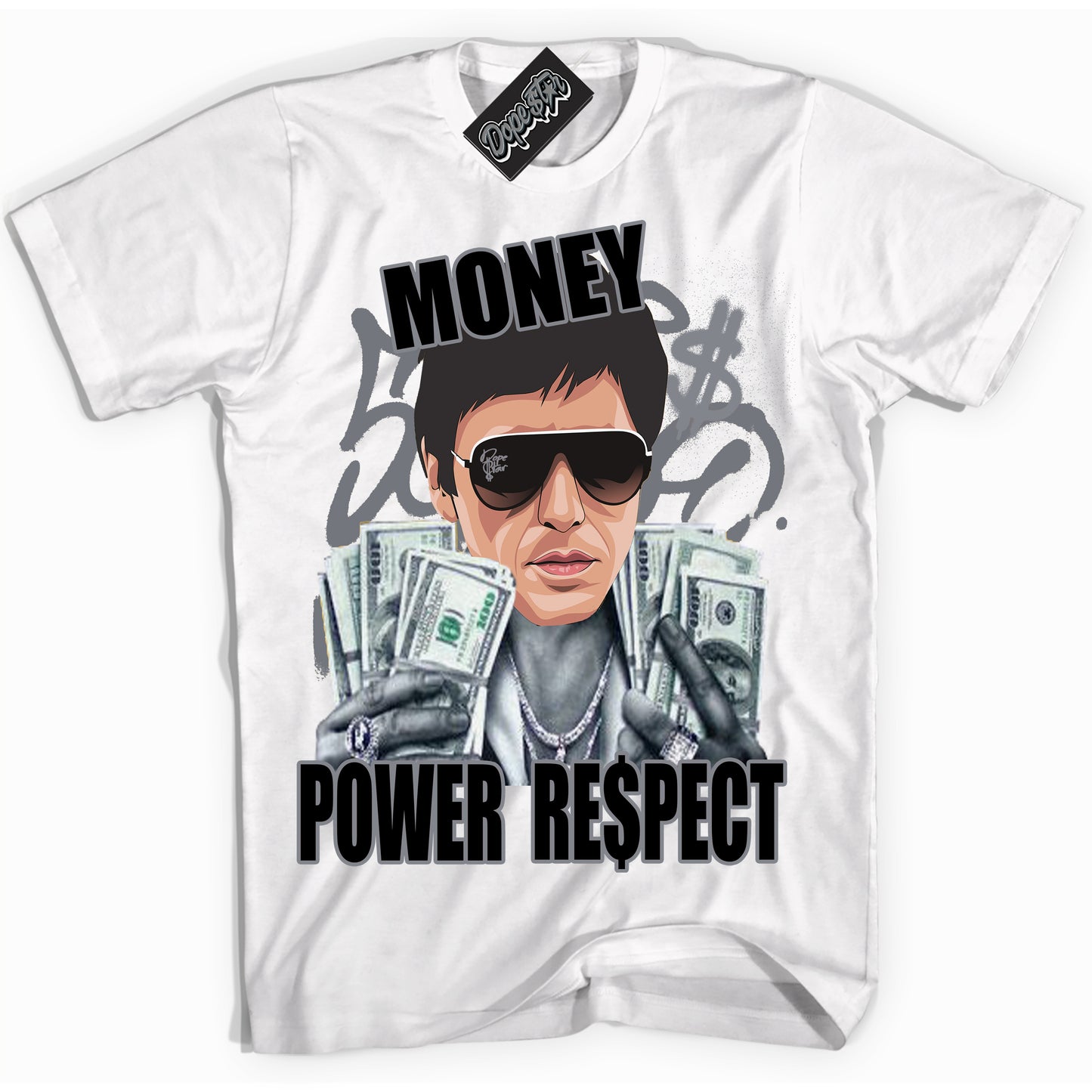 Cool White Shirt with “Tony Montana” design that perfectly matches the Barons 12s Jordans.