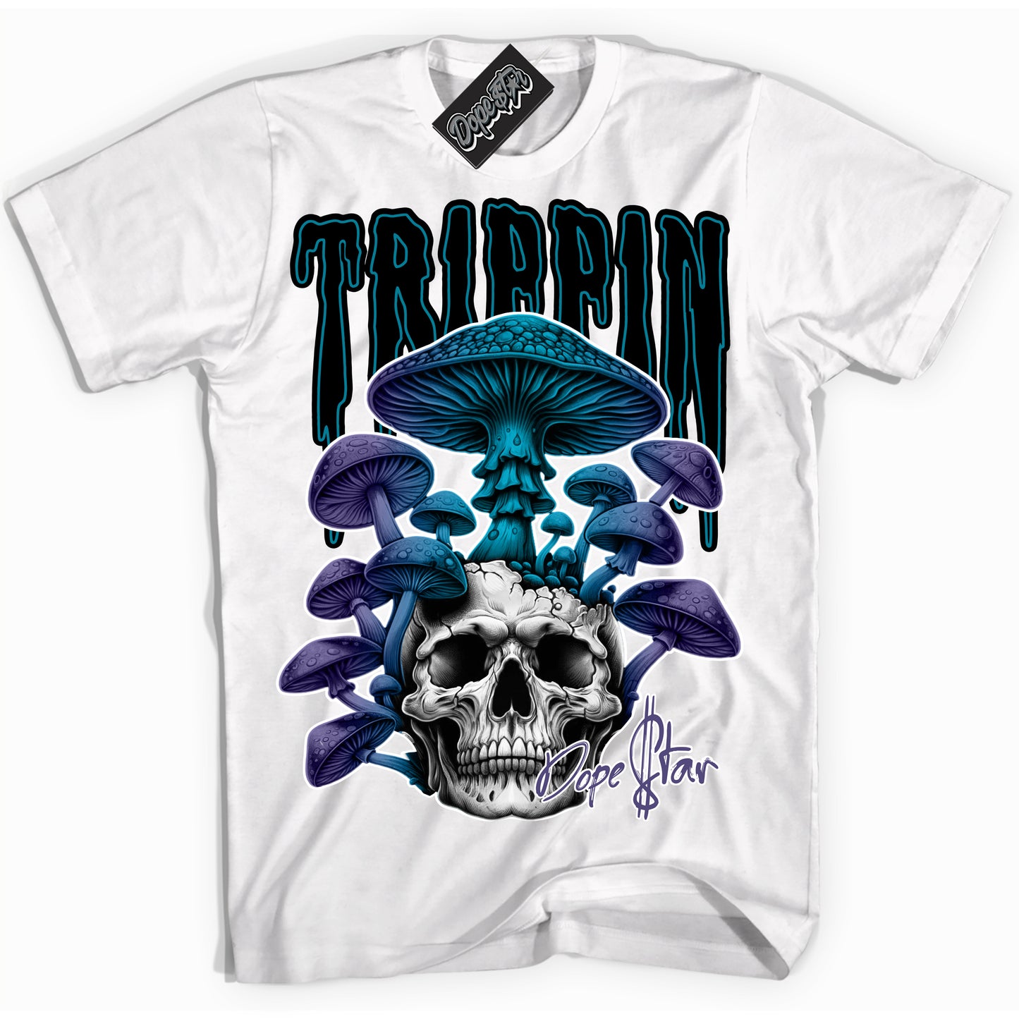 Cool White Shirt with “Trippin” design that perfectly matches Love Letter 14s.
