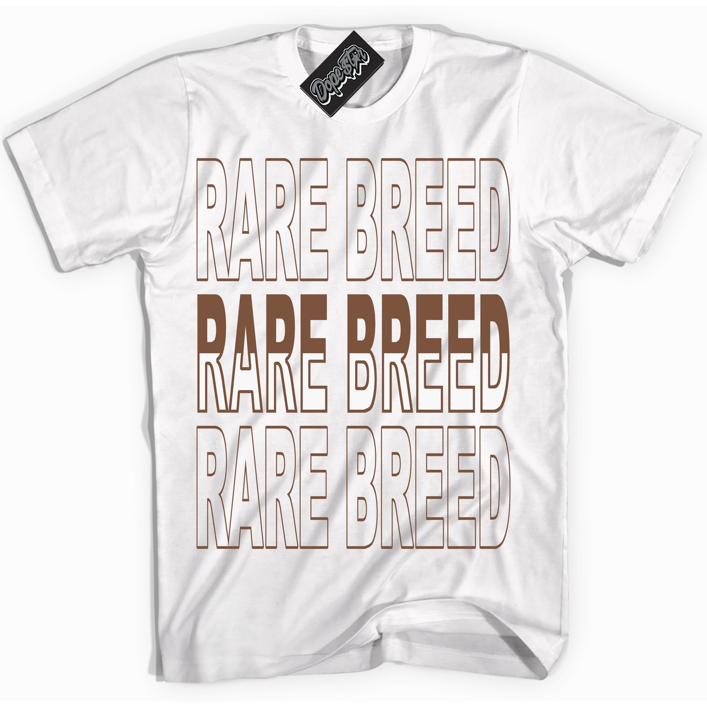 Cool White Shirt with “Rare Breed” design that perfectly matches the Archaeo Brown White 1s Jordans.