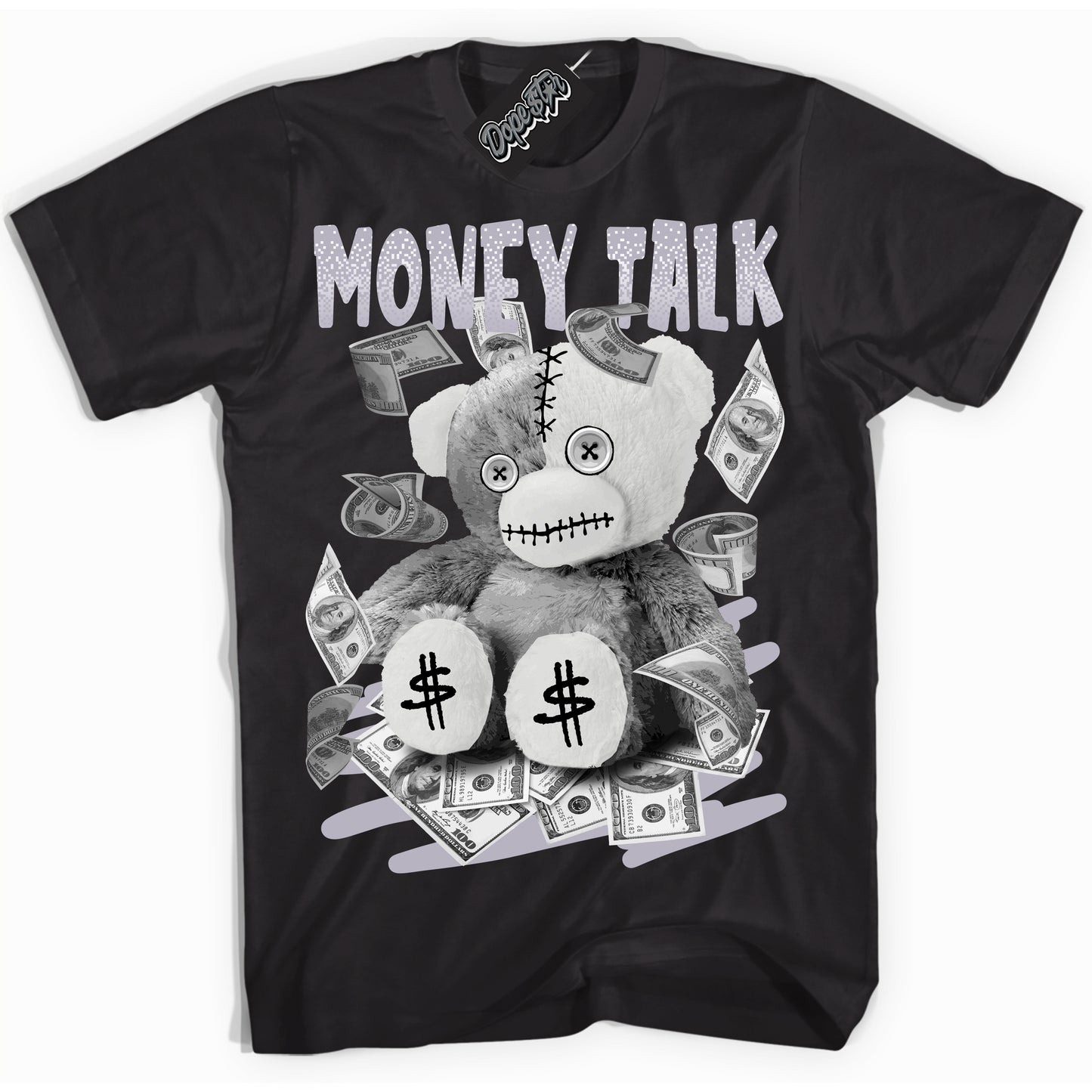 Cool Black Shirt with “Money Talk Bear” design that perfectly matches the OG Barons 1s Jordans.