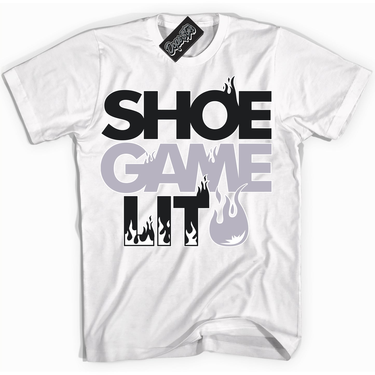 Cool White Shirt with “Shoe Game Lit” design that perfectly matches the OG Barons 1s Jordans.