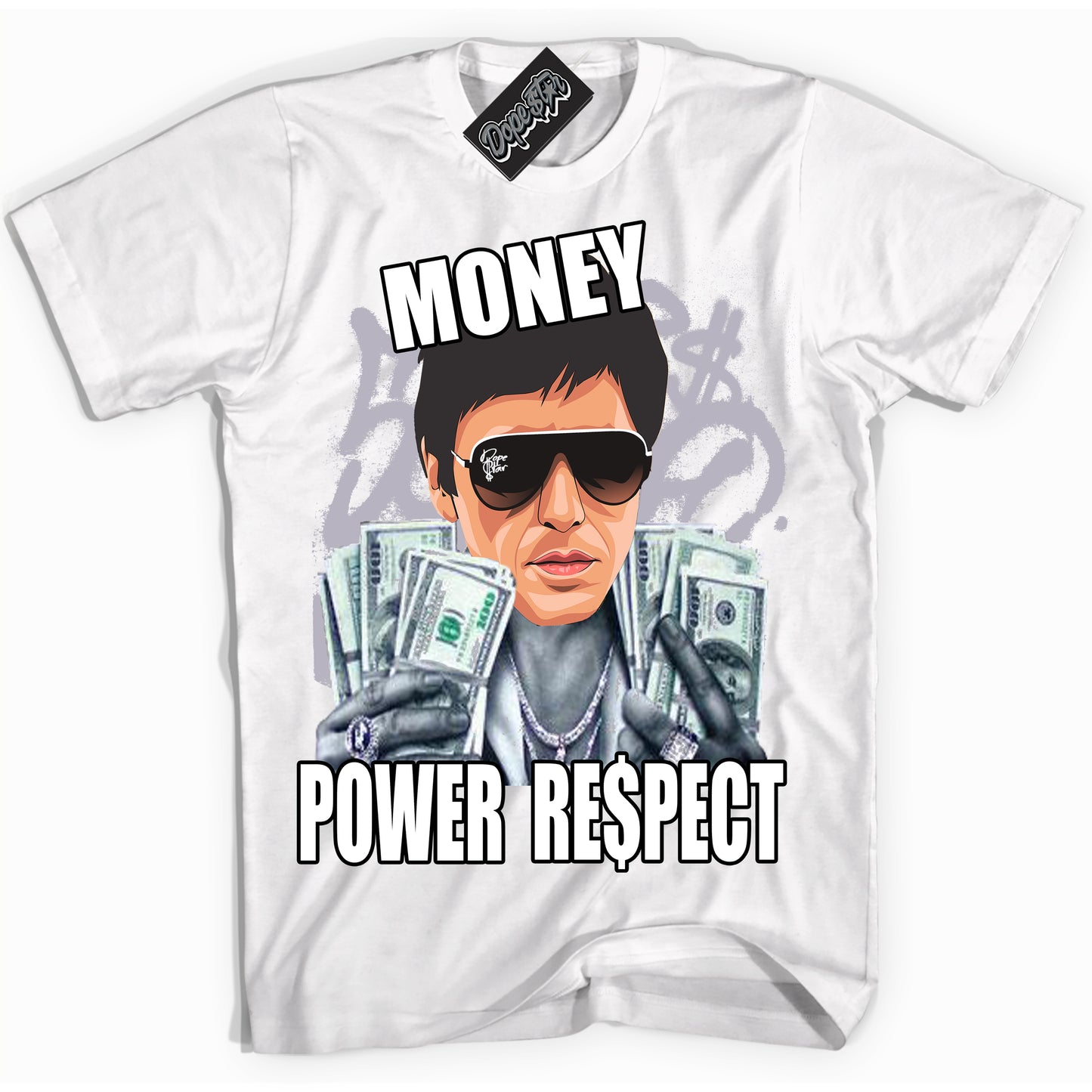 Cool White Shirt with “Tony Montana” design that perfectly matches the OG Barons 1s Jordans.
