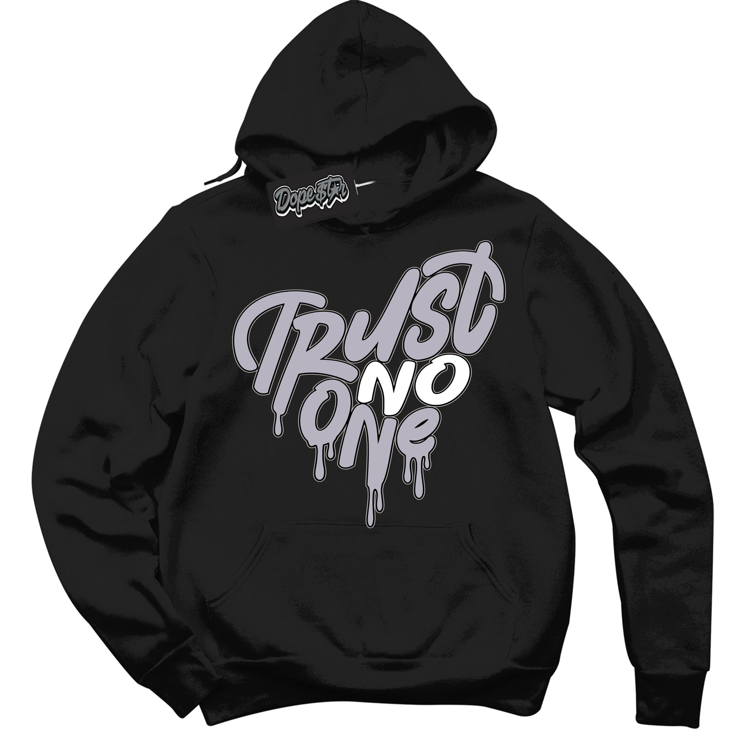 Cool Black Hoodie with “Trust No One Heart” design that Perfectly Matches OG Barons 1s Jordans.