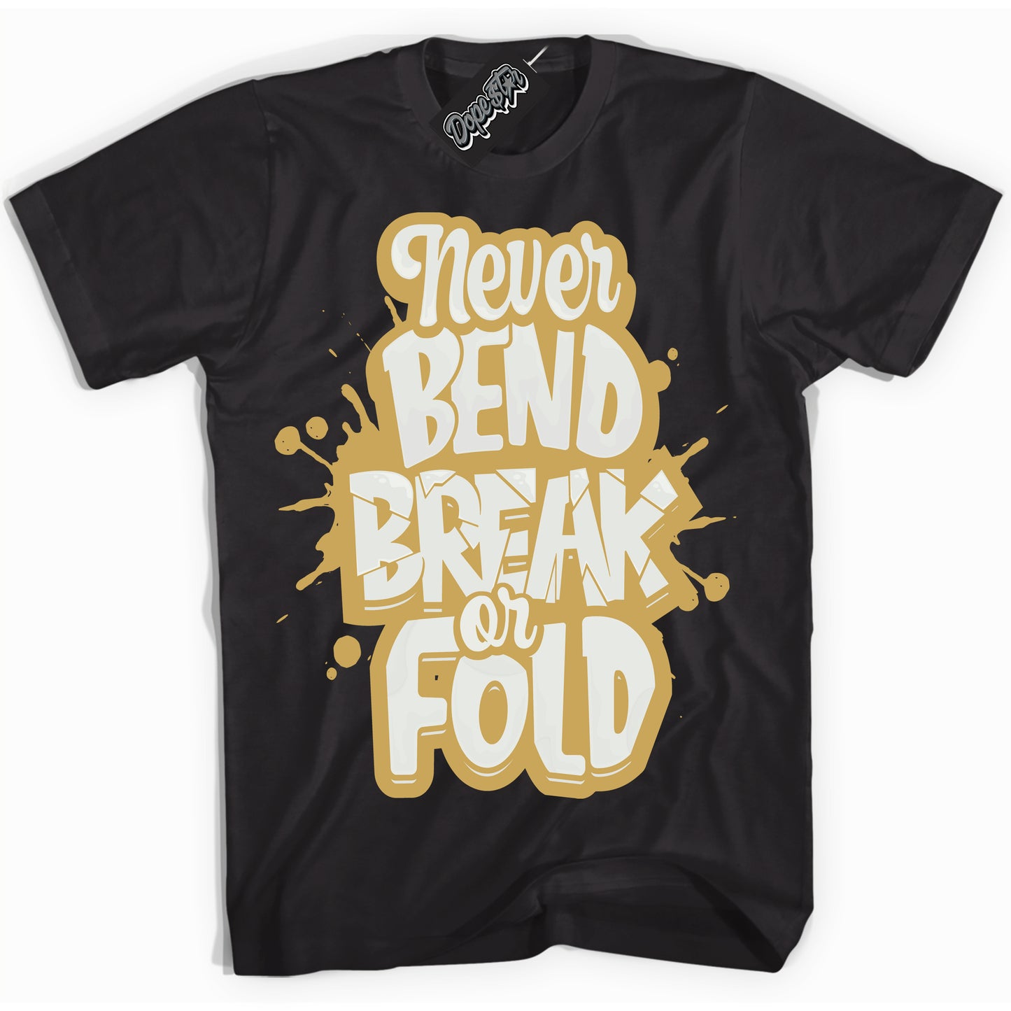 Cool Black Shirt with “ Never Bend Break Or Fold ” design that perfectly matches Craft Paris 6s Jordans.