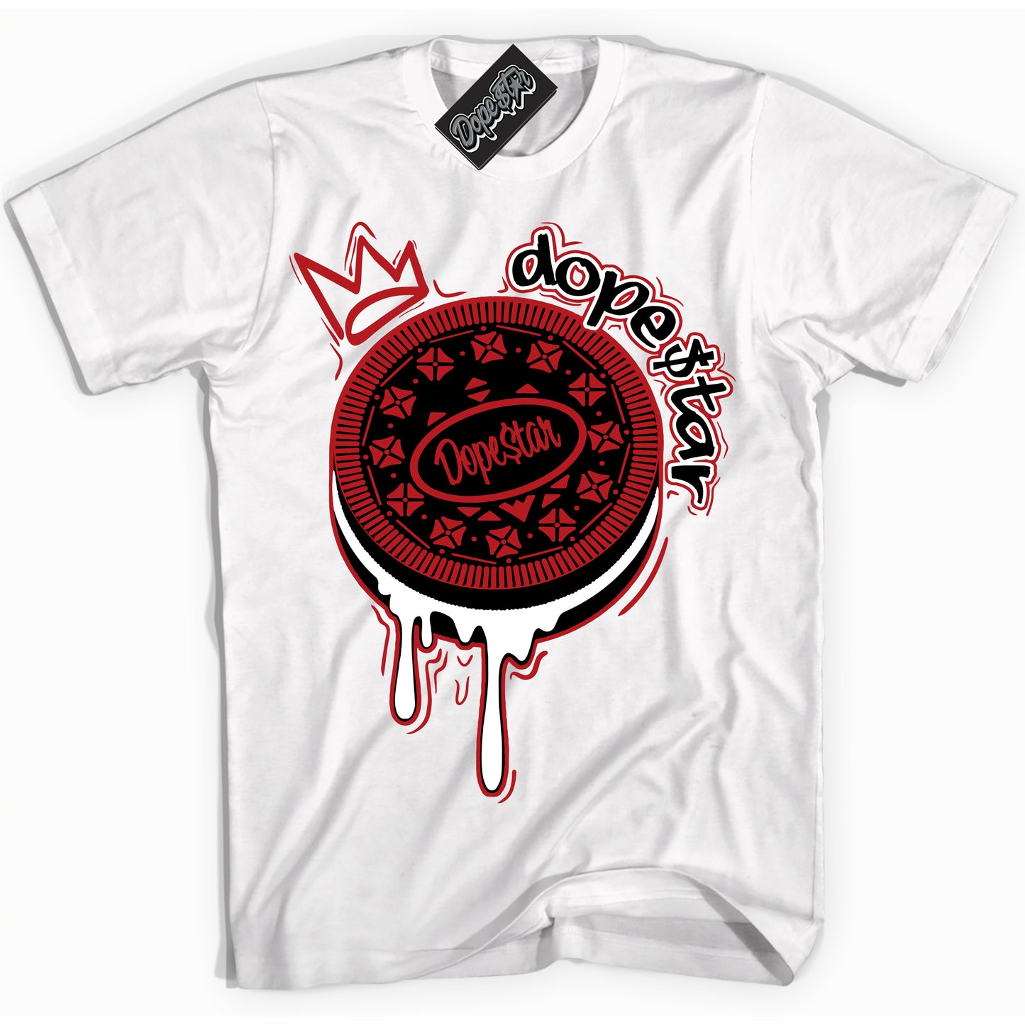 Cool White Shirt with “Oreo DS” design that perfectly matches the Black Toe Reimagined 1s Jordans.