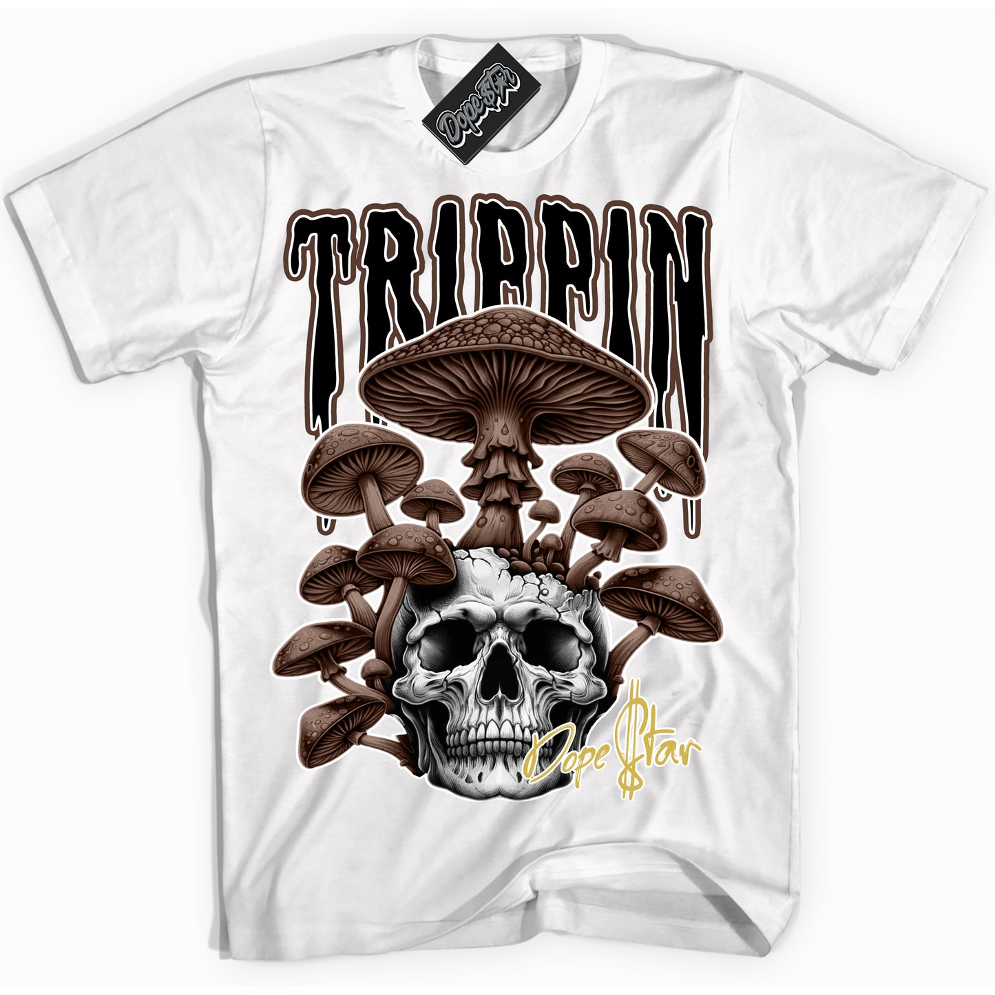 Cool White Shirt with “Trippin” design that perfectly matches Palomino 1s.