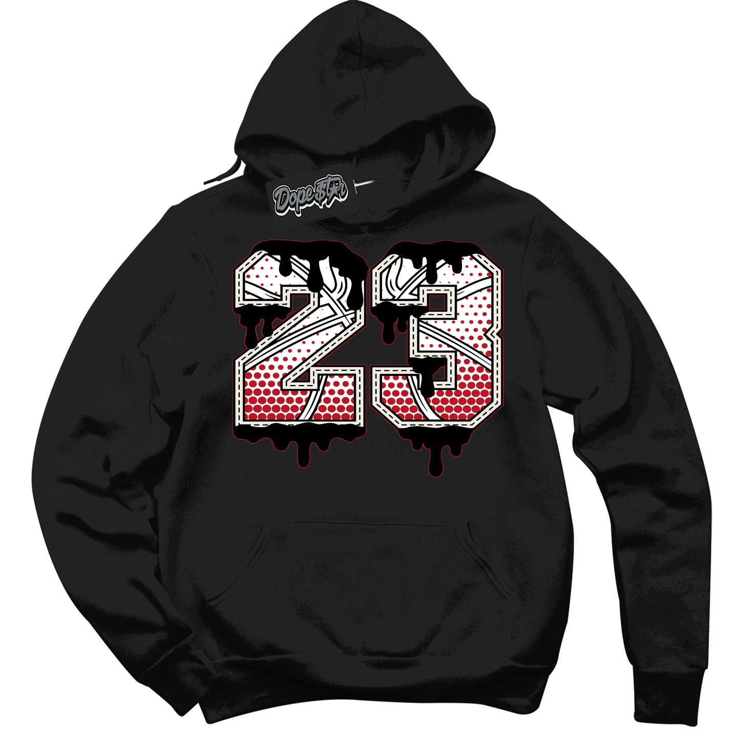 Cool Black Hoodie with “23 Ball” design that Perfectly Matches Trophy Room 1s Jordans.