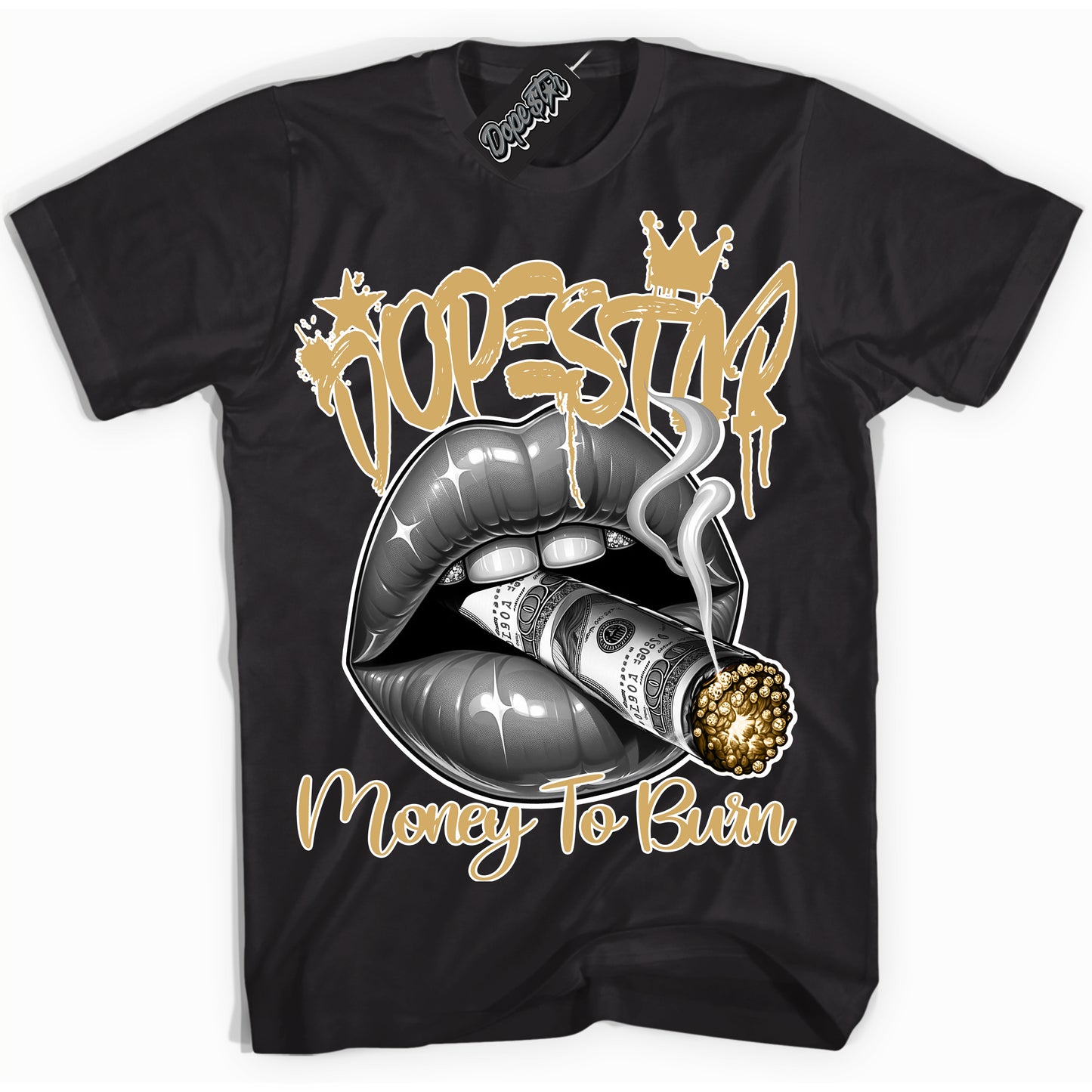 Cool Black Shirt with “ Money To Burn ” design that perfectly matches Craft Paris 6s Jordans.