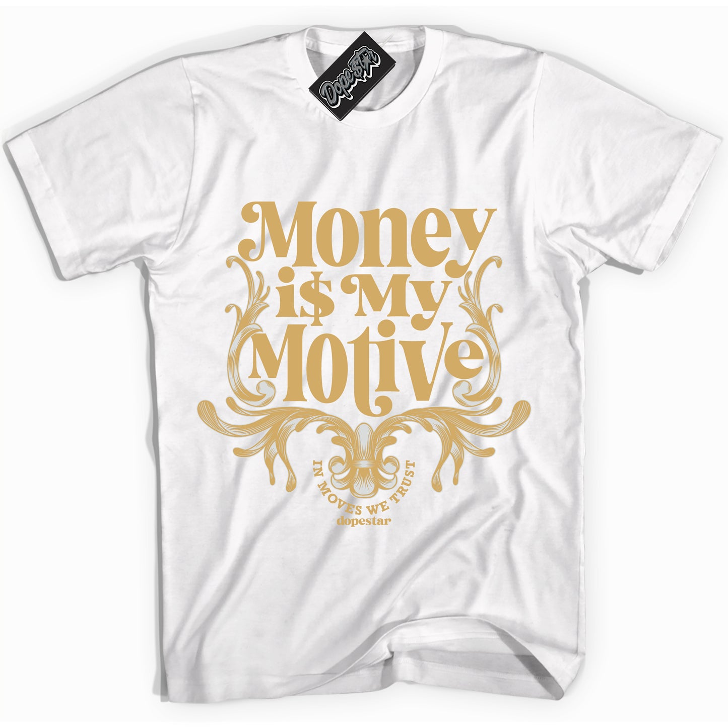 Cool White Shirt with “Money Is My Motive” design that perfectly matches Craft Paris 6s.