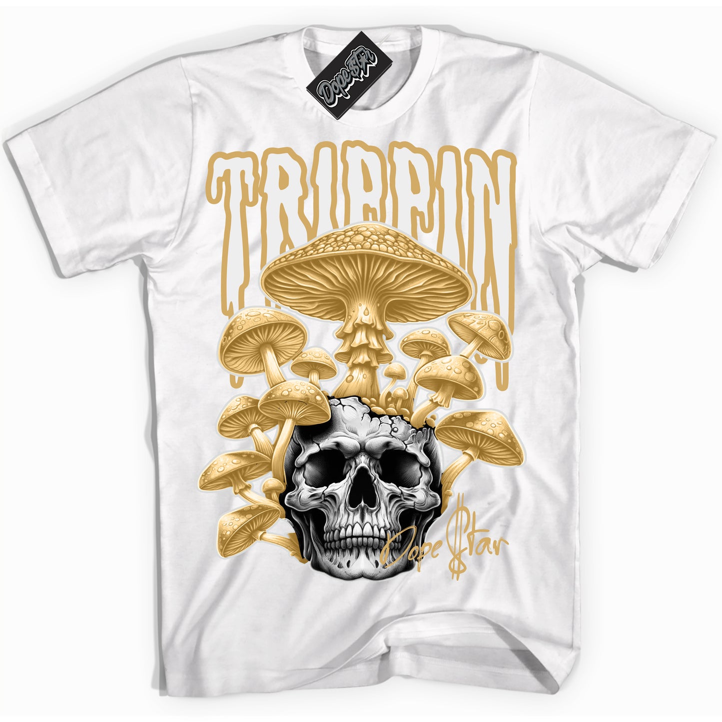 Cool White Shirt with “ Trippin ” design that perfectly matches Craft Paris 6s Jordans.