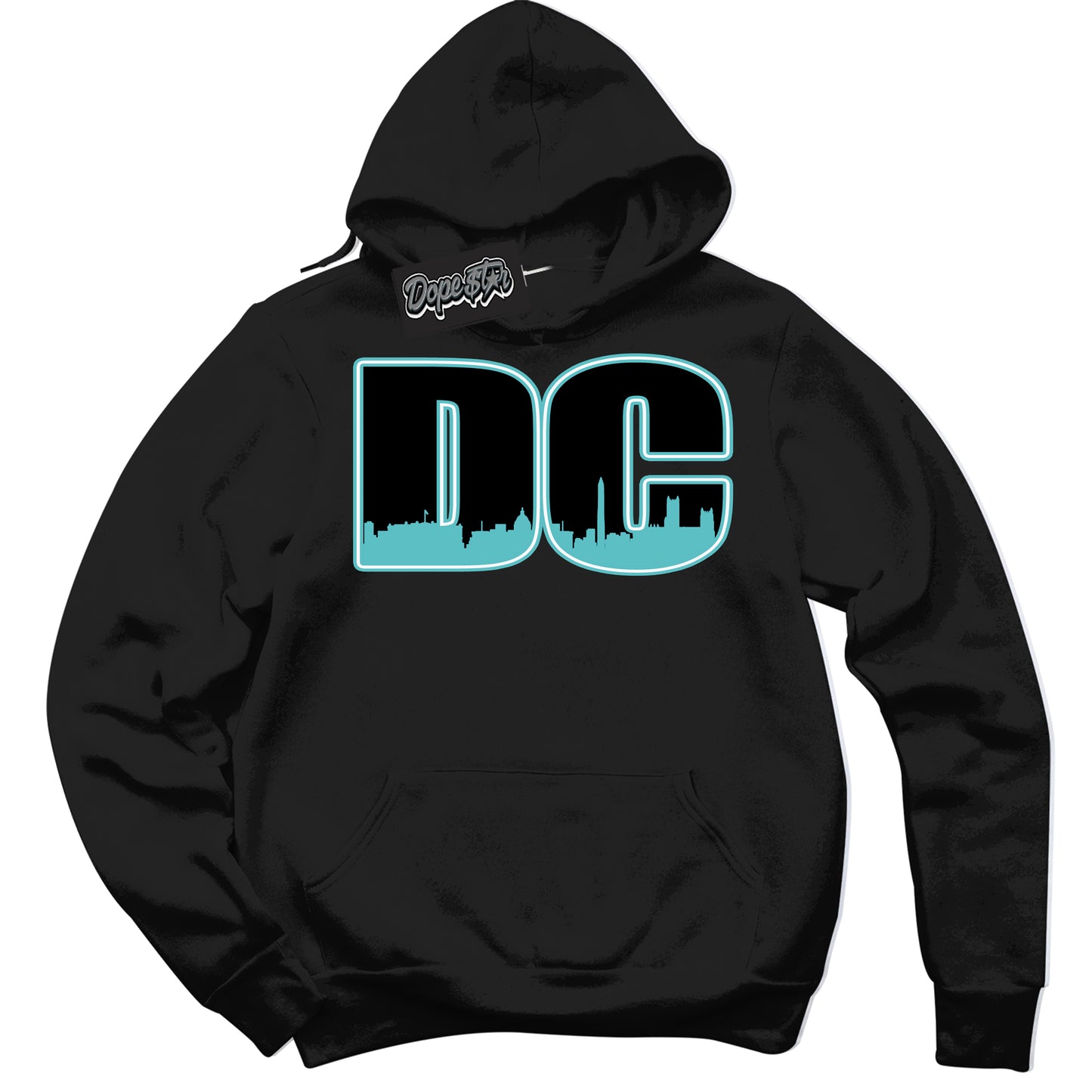 Cool Black Hoodie with “DC” design that Perfectly Matches Black Dusty Cactus Dunk.