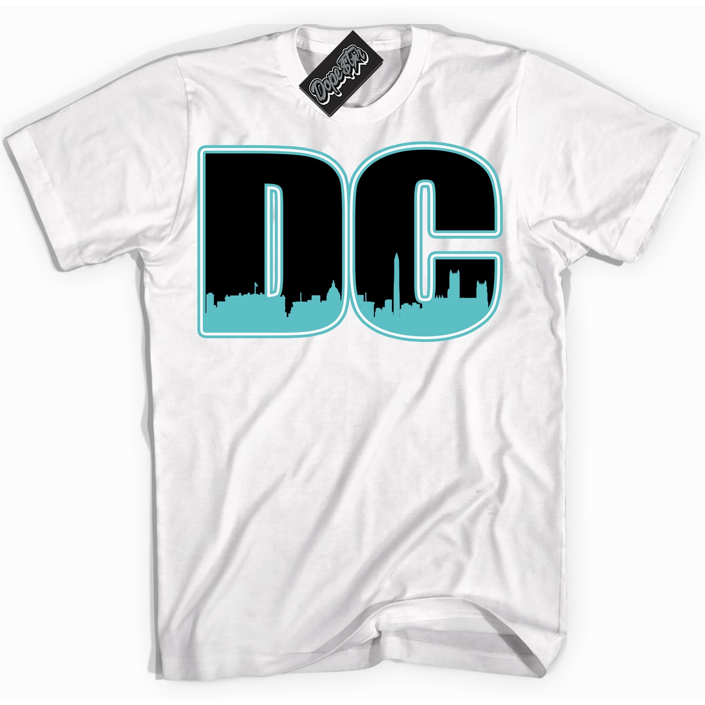 Cool White Shirt with “DC” design that perfectly matches Black Dusty Cactus Dunk.