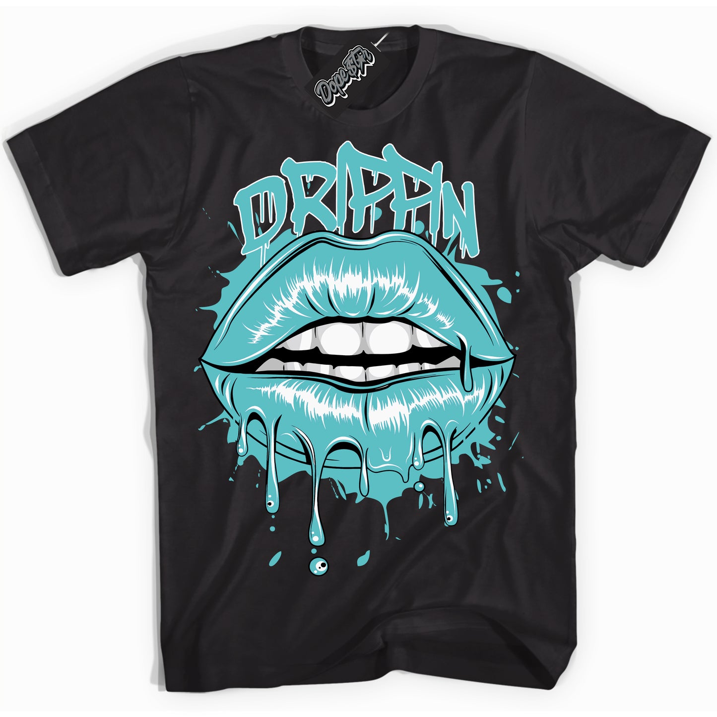 Cool Black Shirt with “Drippin” design that perfectly matches Black Dusty Cactus Dunk.