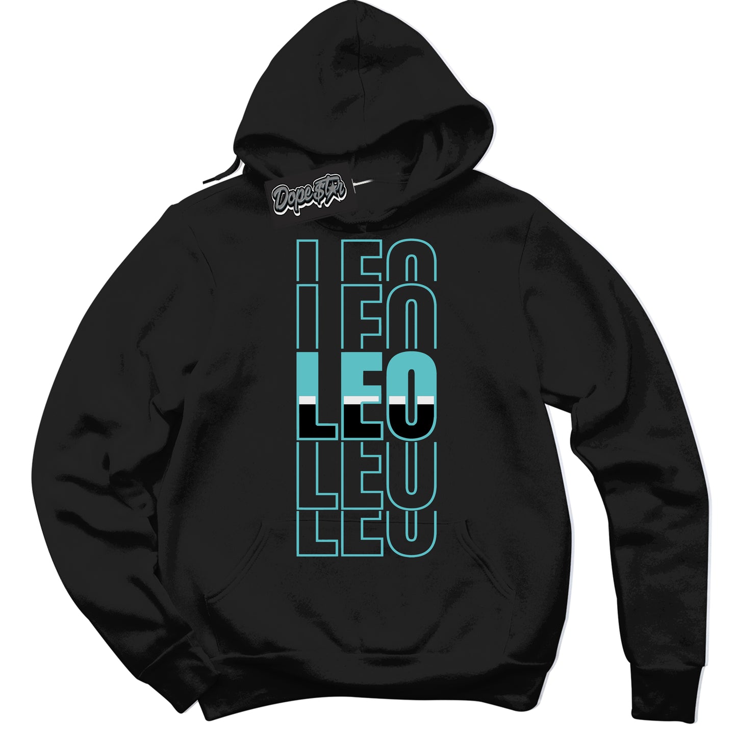 Cool Black Hoodie with “Leo” design that Perfectly Matches Black Dusty Cactus Dunk.