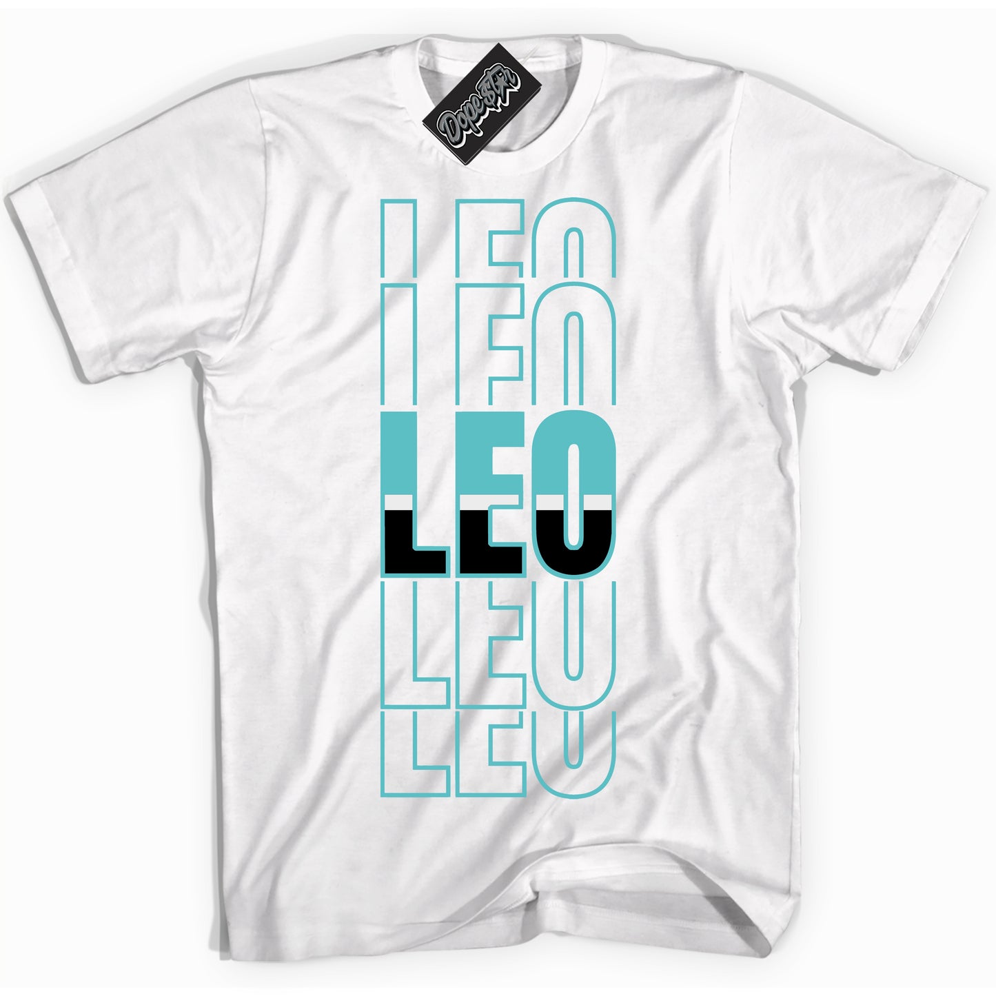 Cool White Shirt with “Leo” design that perfectly matches Black Dusty Cactus Dunk.