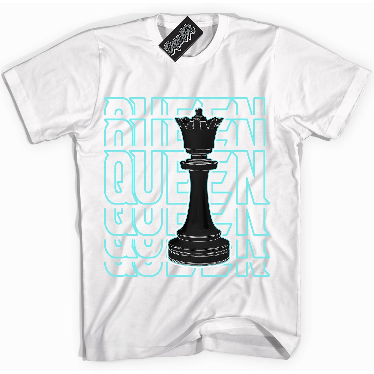 Cool White Shirt with “Queen Chess” design that perfectly matches Black Dusty Cactus Dunk.