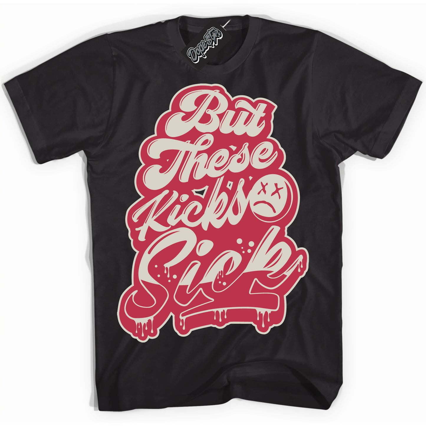 Cool Black Shirt with “Kick Sick ” design that perfectly matches Next Nature Aster Pink Dunk.