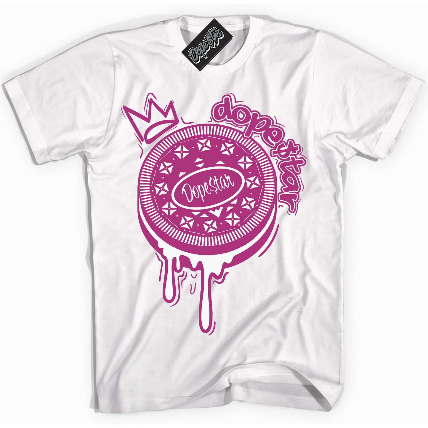 Cool White Shirt with “Oreo DS” design that perfectly matches Next Nature Hot Fuchsia Dunk.