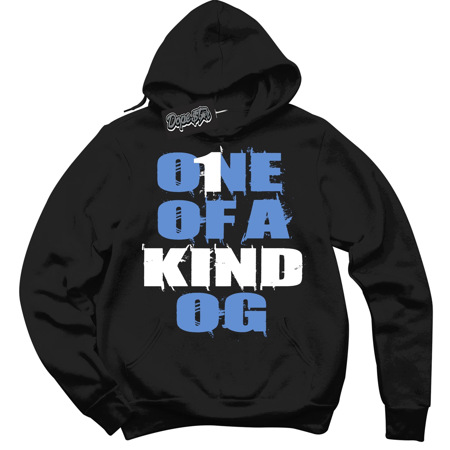 Cool Black Hoodie with “ One Of A Kind ” design that Perfectly Matches Polar Blue Dunk.