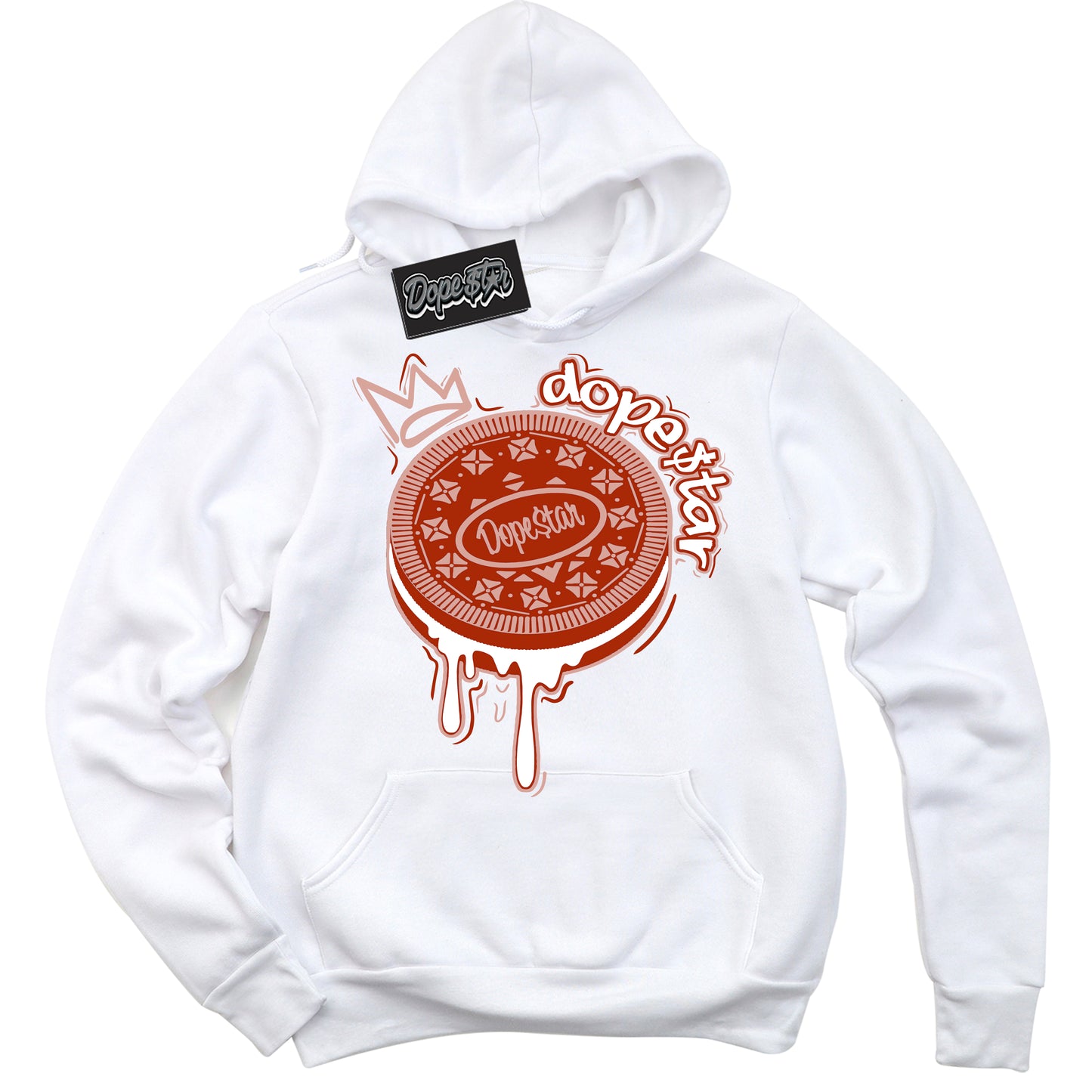 Cool White Hoodie with “ Oreo DS” design that Perfectly Matches Red Stardust Dunk.