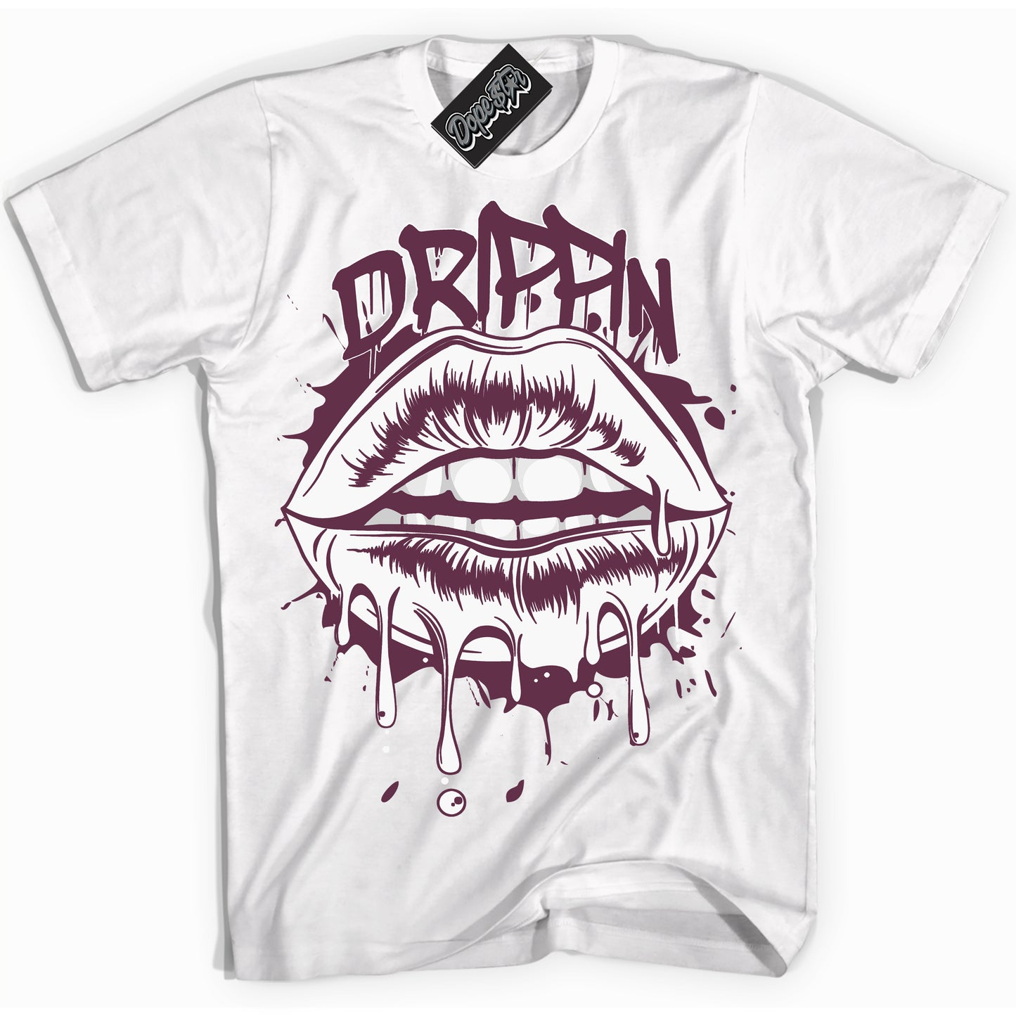 Cool White Shirt with Drippin” design that perfectly matches White Viotech Dunks.
