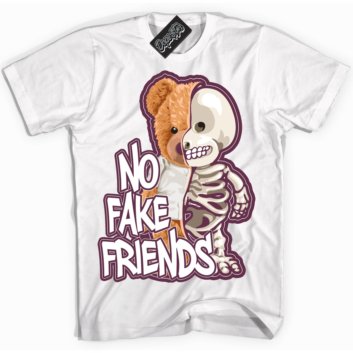 Cool White Shirt with “ No Fake Friends” design that perfectly matches White Viotech Dunks.