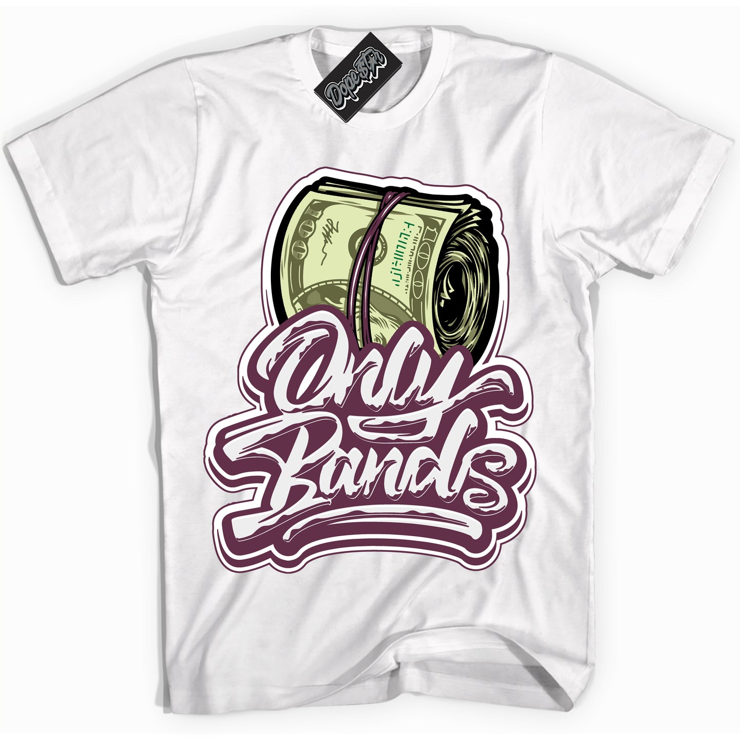 Cool White Shirt with “ Only Bands” design that perfectly matches White Viotech Dunks.