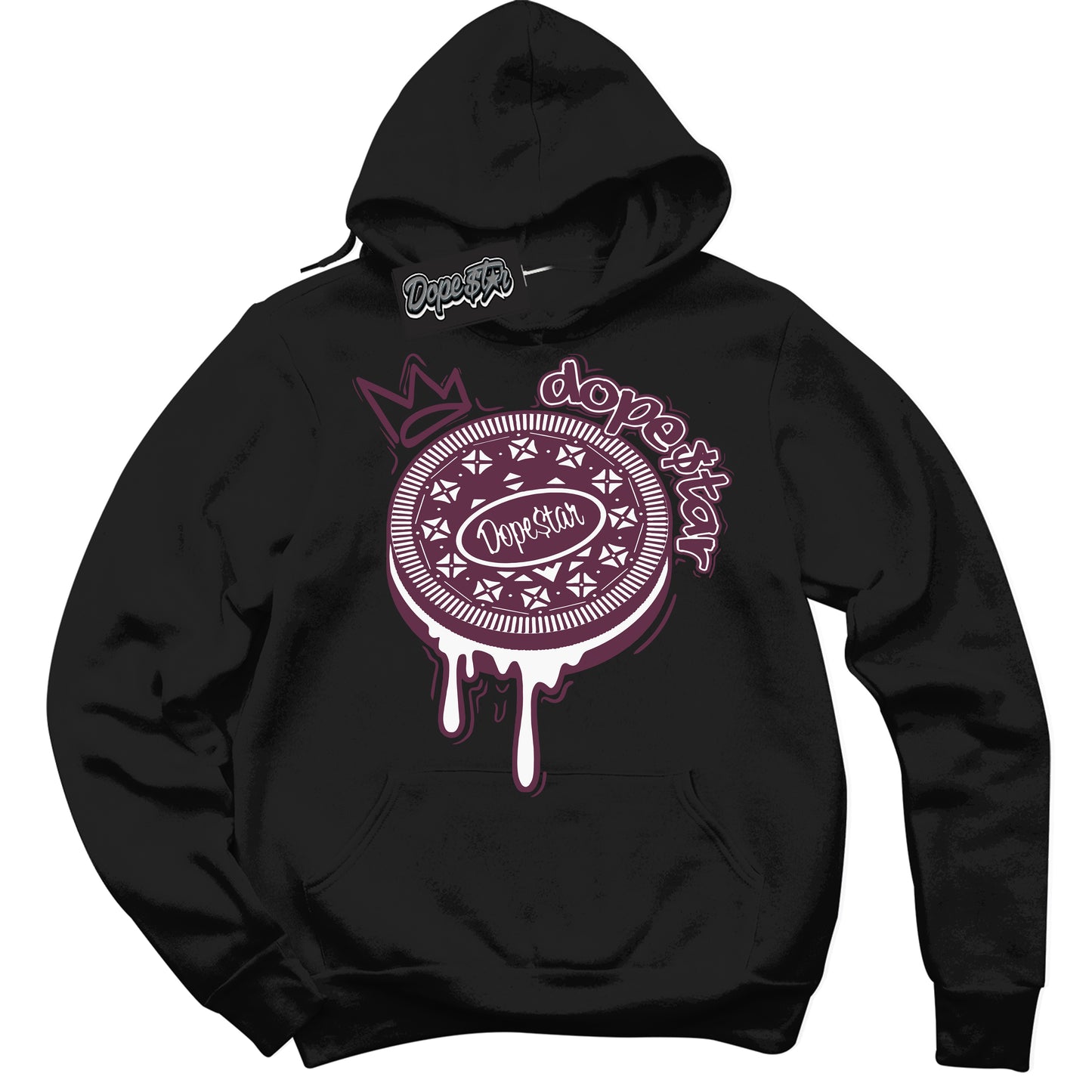 Cool Black Hoodie with “ Oreo DS” design that Perfectly Matches White Viotech Dunks.