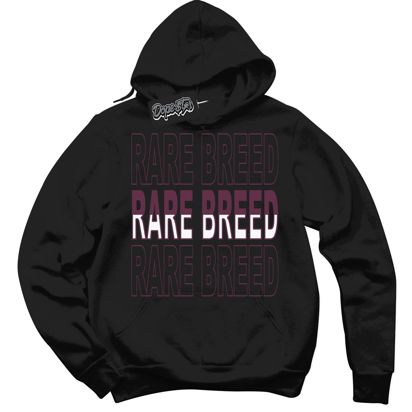 Cool Black Hoodie with “ Rare Breed” design that Perfectly Matches White Viotech Dunks.