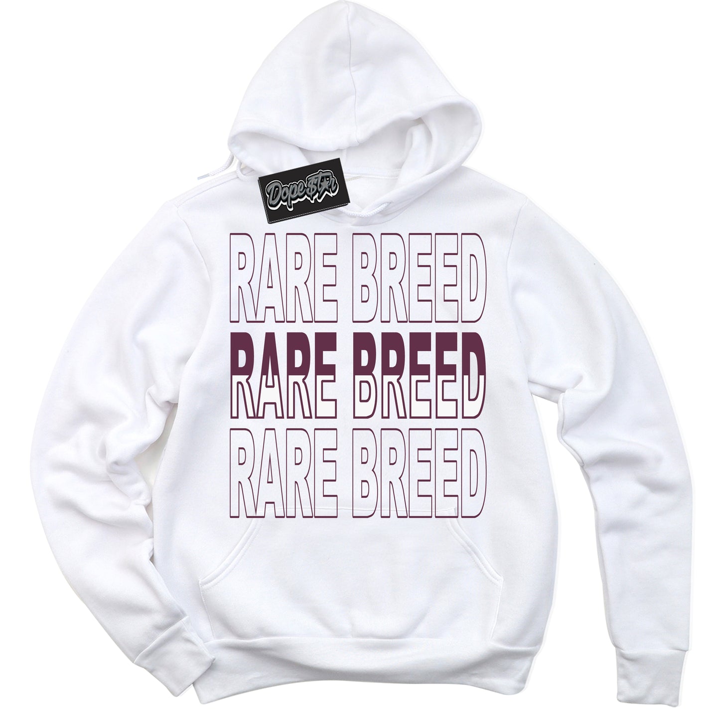Cool White Hoodie with “ Rare Breed” design that Perfectly Matches White Viotech Dunks.