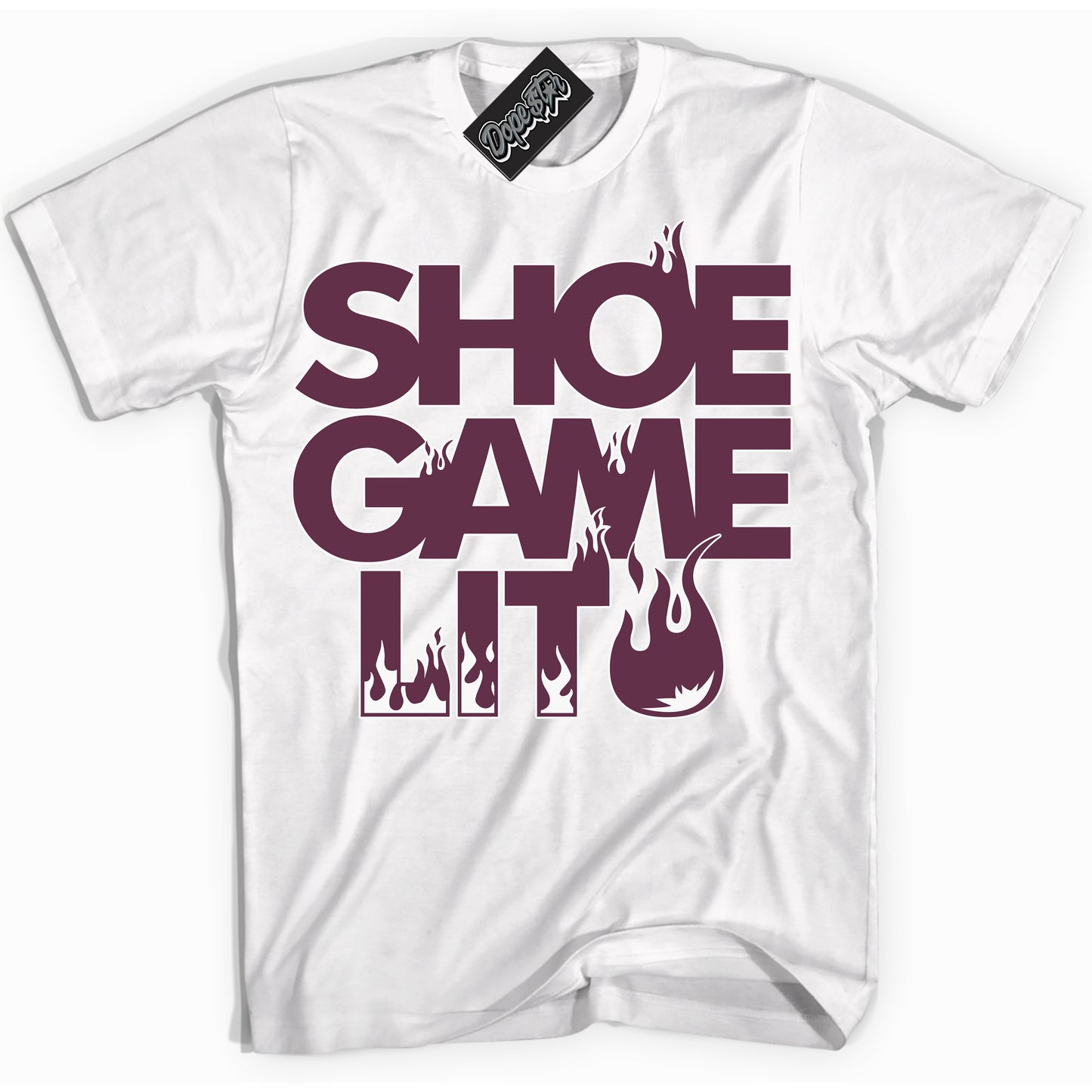 Cool White Shirt with “ Shoe Game Lit” design that perfectly matches White Viotech Dunks.