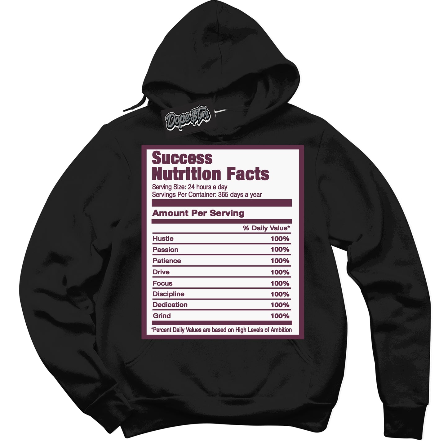 Cool Black Hoodie with “ Success Nutrition” design that Perfectly Matches White Viotech Dunks.