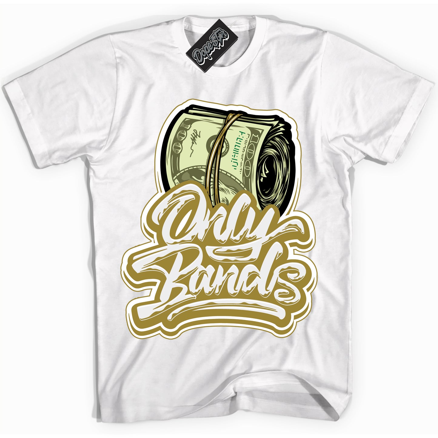 Cool White Shirt with “Only Bands” design that perfectly matches Pacific Moss Dunks.