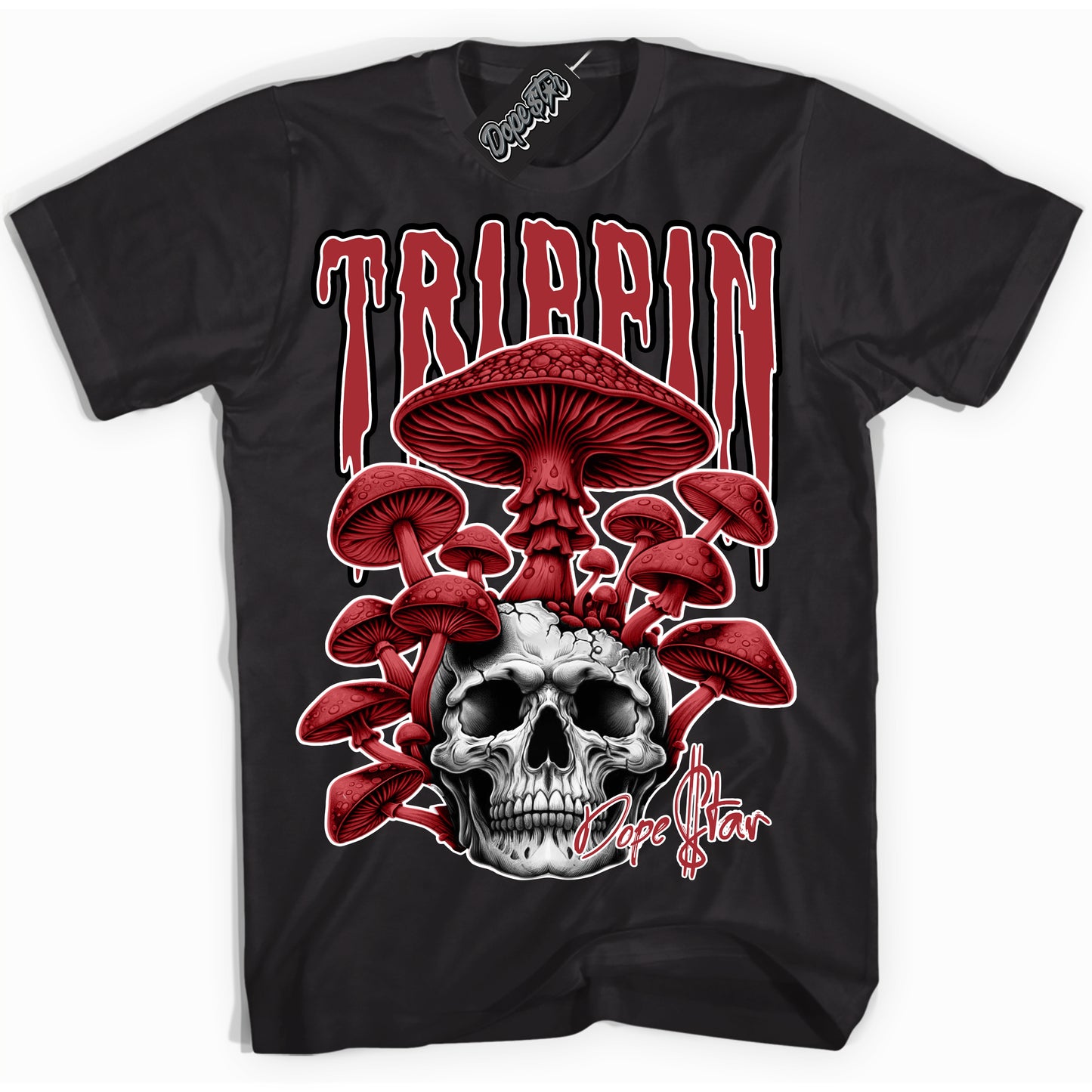 Cool Black Shirt with “Trippin” design that perfectly matches Pro J Pack Chicago Dunk.