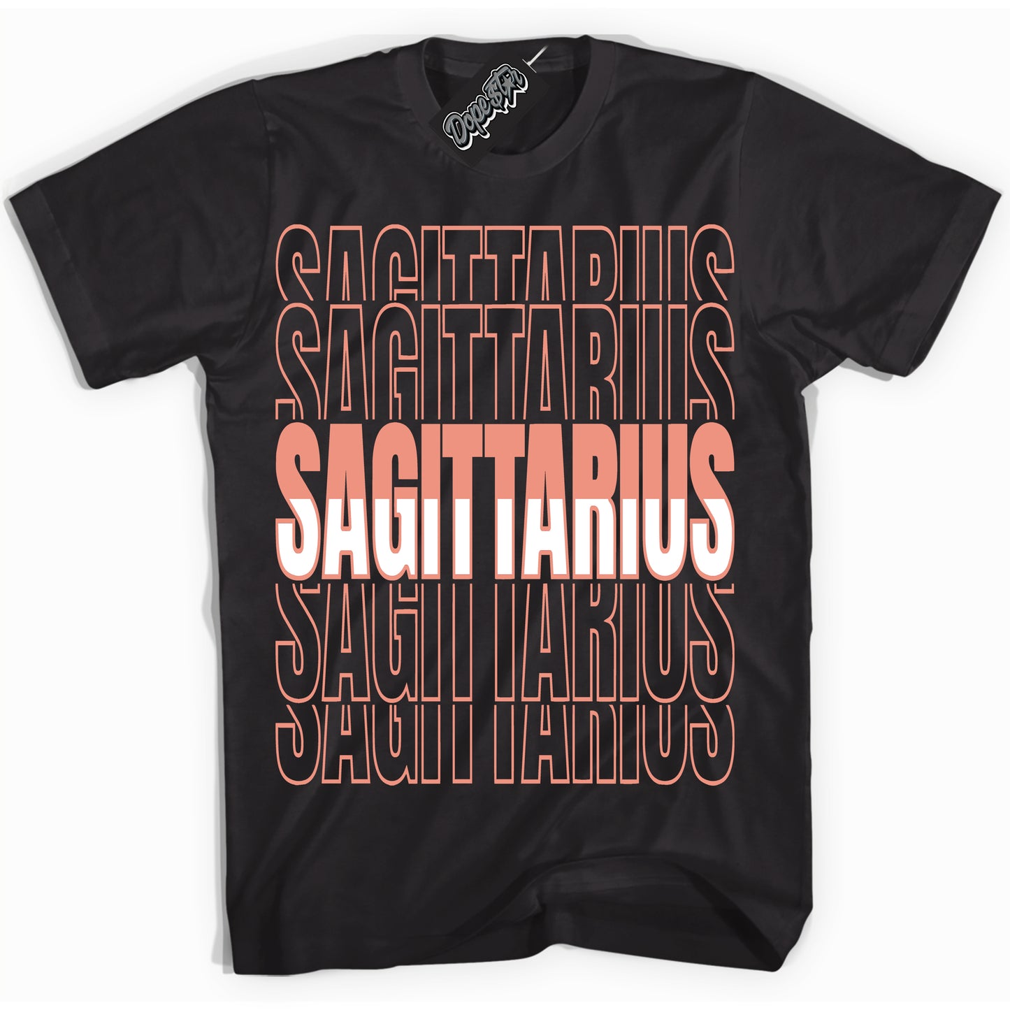 Cool Black Shirt with “Sagittarius” design that perfectly matches Light Wild Mango Dunk.