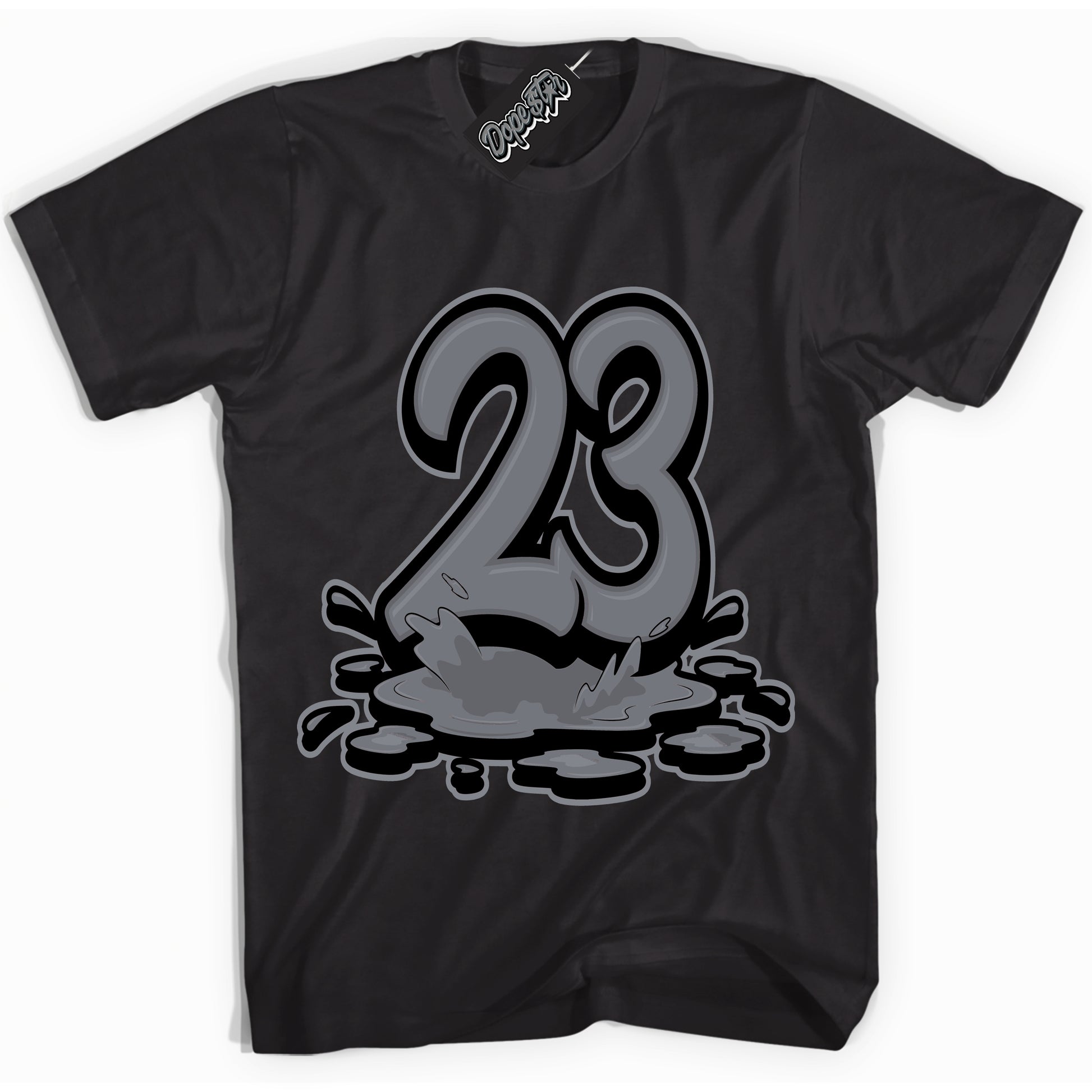 Cool Black Shirt with “23 Melting” design that perfectly matches the Barons 12s Jordans.
