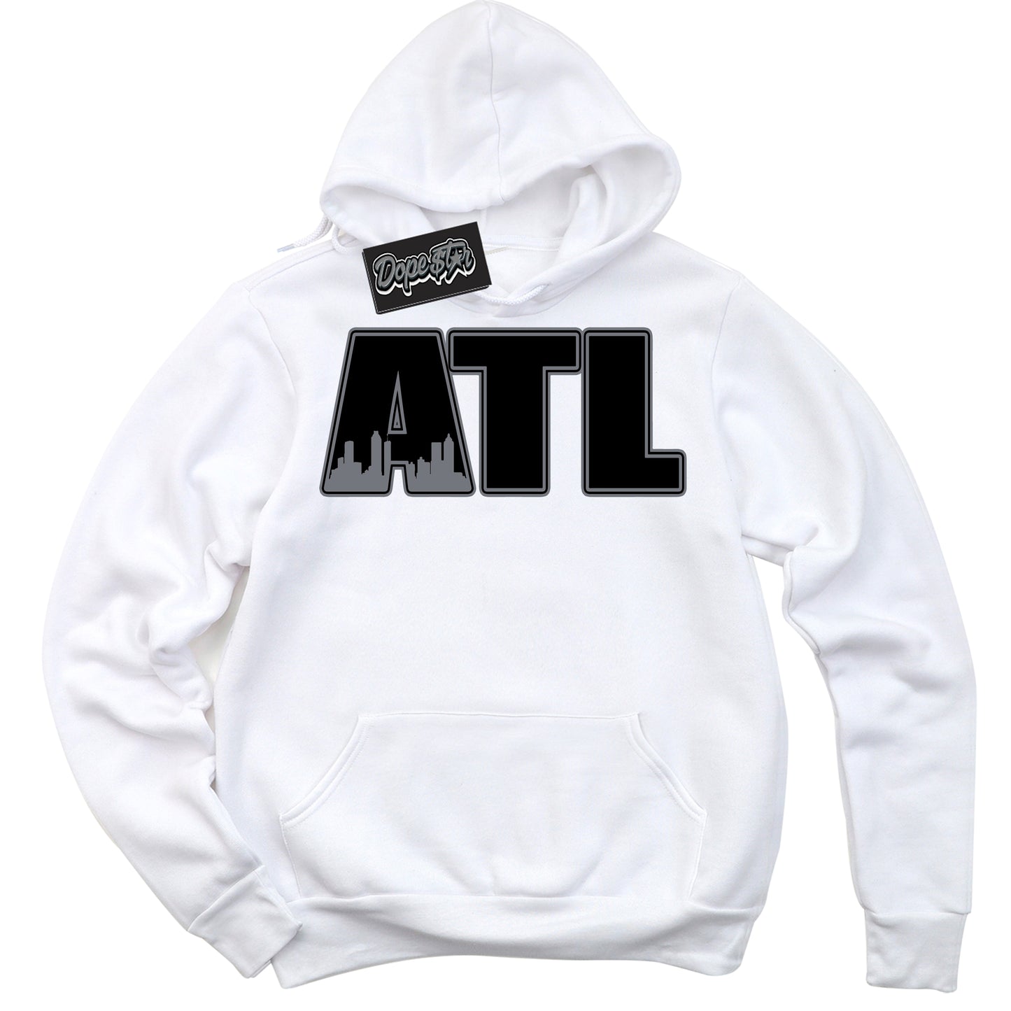 Cool White Hoodie with “Atlanta” design that Perfectly Matches Barons 12s Jordans.
