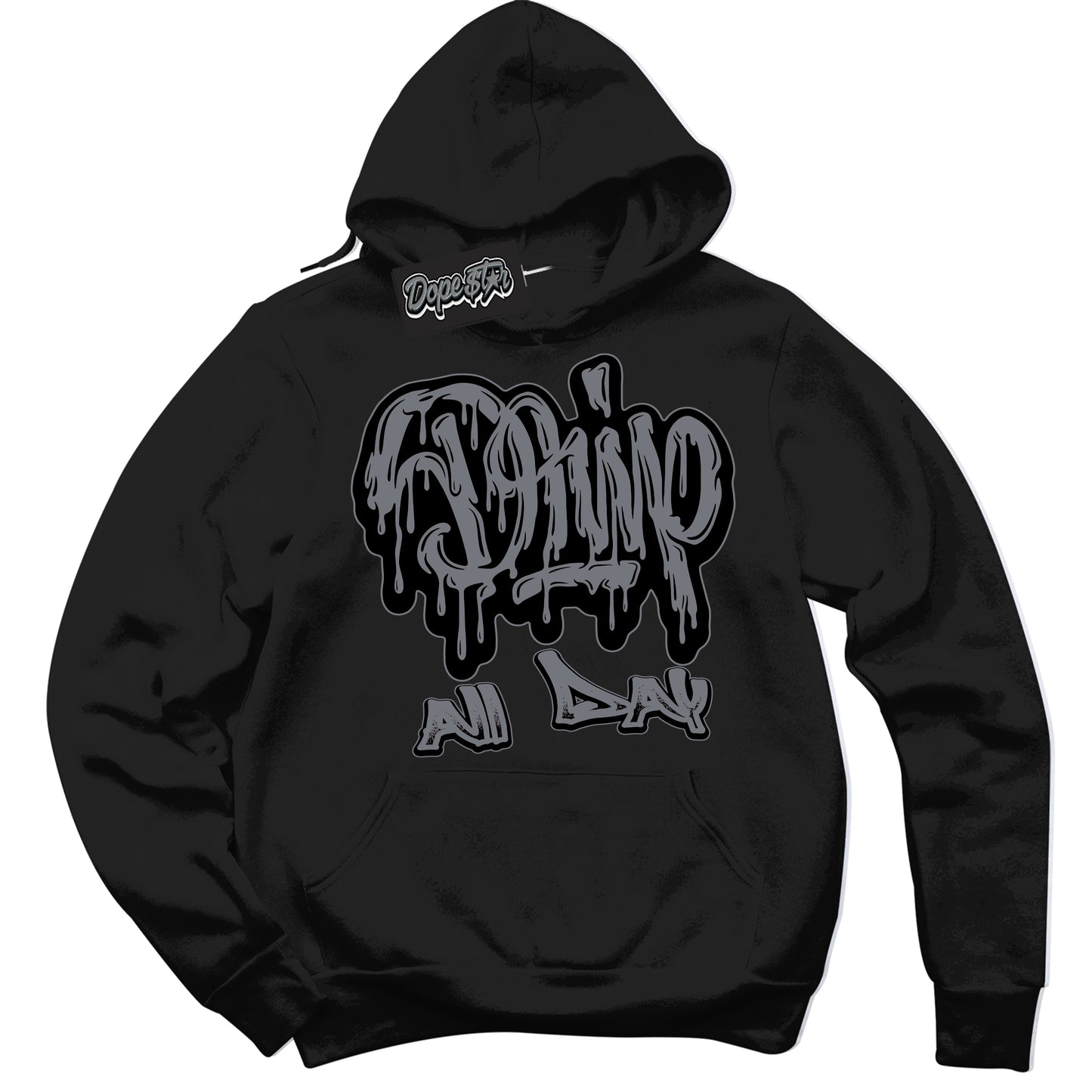 Cool Black Hoodie with “Drip All Day” design that Perfectly Matches Barons 12s Jordans.
