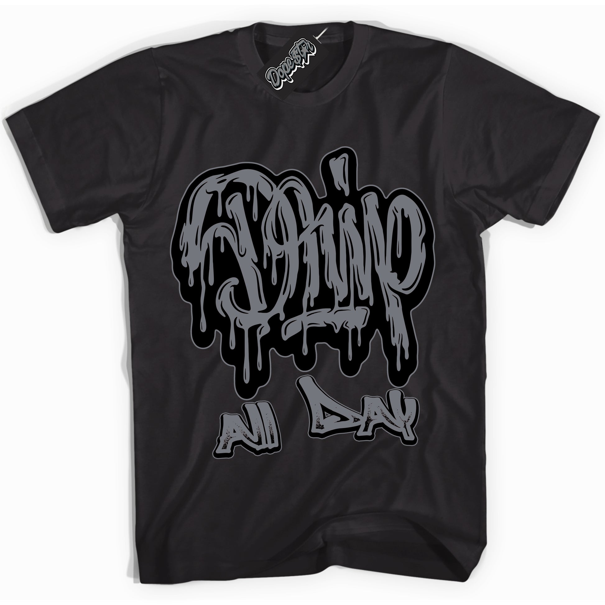 Cool Black Shirt with “Drip All Day” design that perfectly matches the Barons 12s Jordans.
