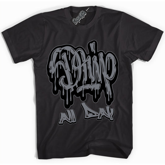 Cool Black Shirt with “Drip All Day” design that perfectly matches the Barons 12s Jordans.
