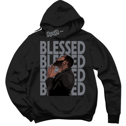 Cool Black Hoodie with “God Blessed” design that Perfectly Matches Barons 12s Jordans.

